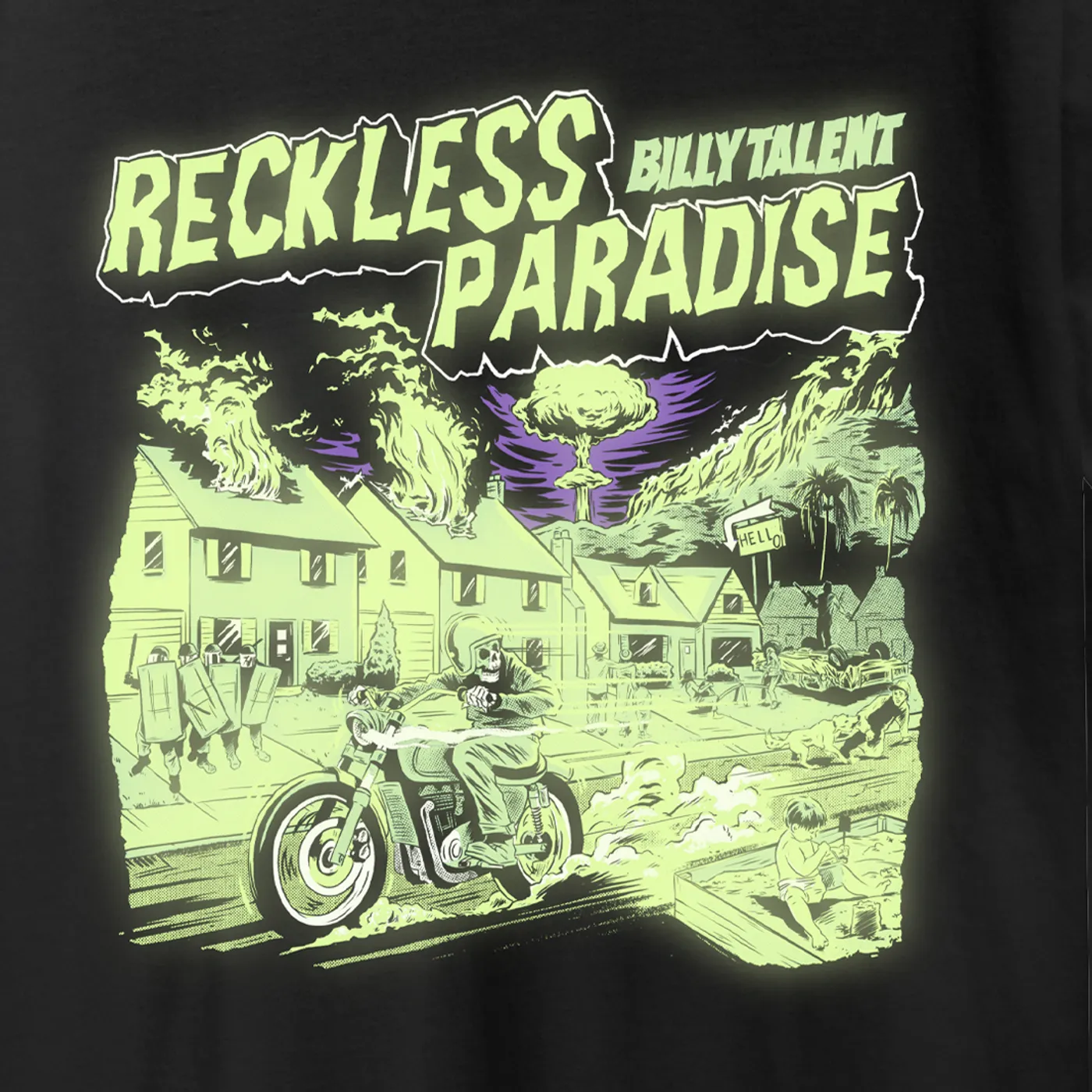 Billy Talent Glow-In-The-Dark Reckless Paradise T-Shirt