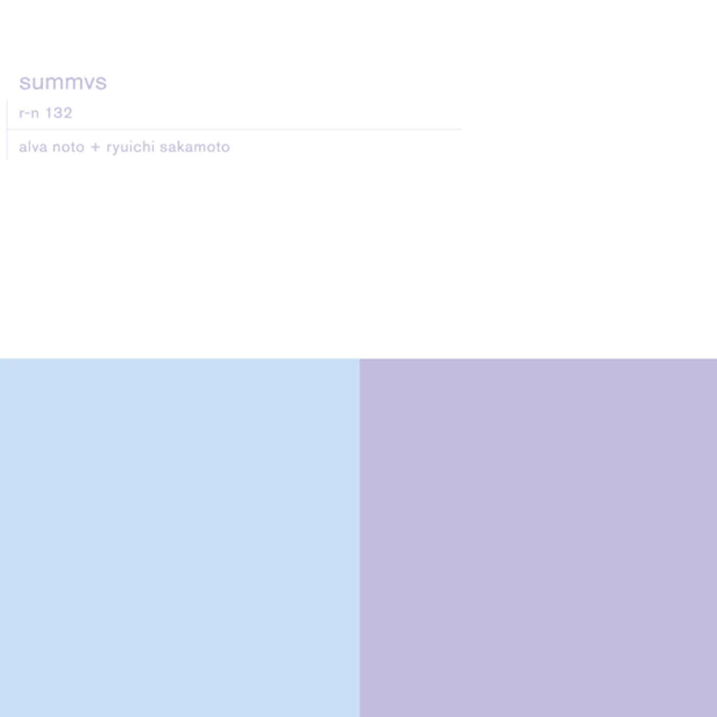 Alva Noto + Ryuichi Sakamoto 'Summvs'