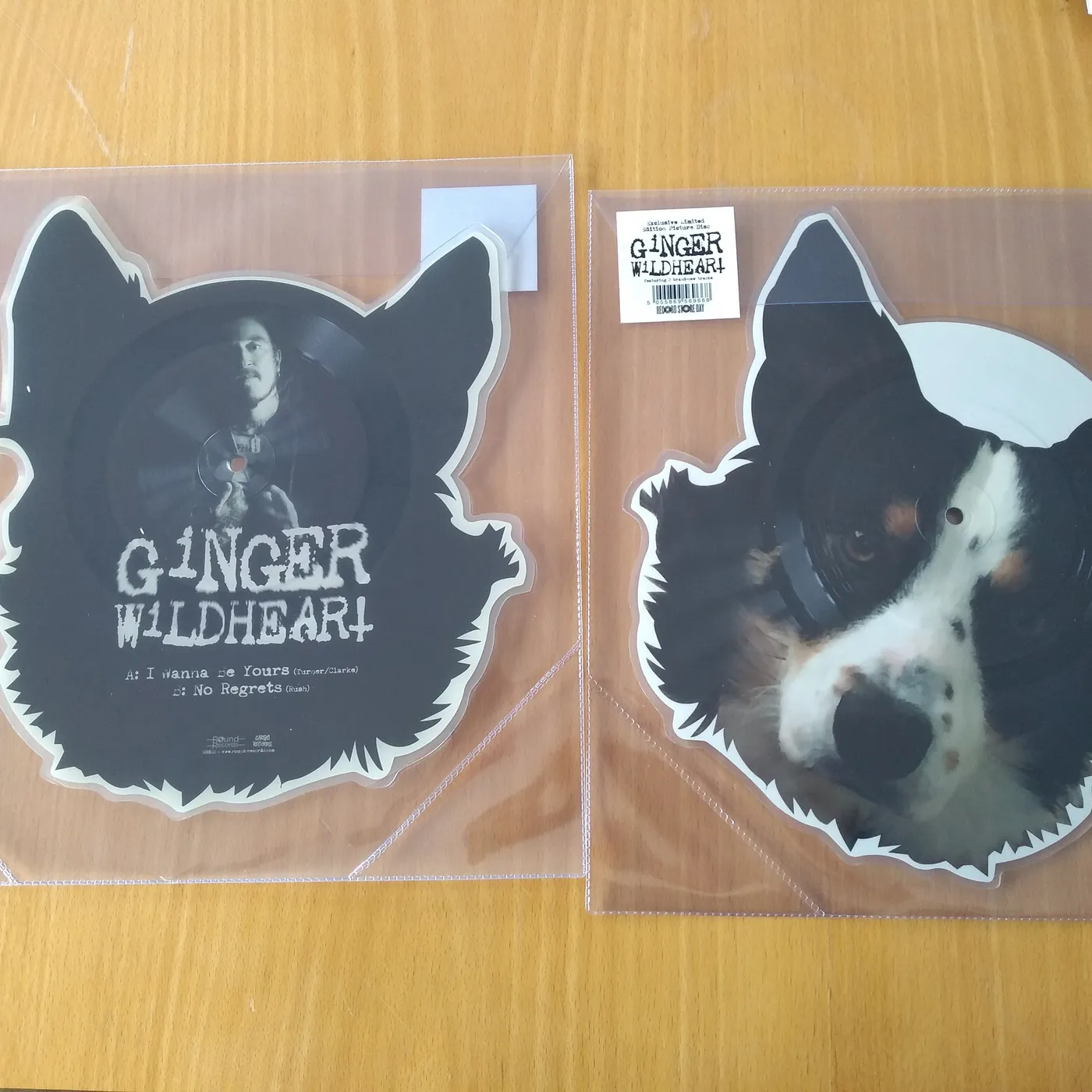 Ginger Wildheart 'I Wanna Be Yours / No Regrets' Vinyl 7" - Shaped Picture Disc Vinyl Record