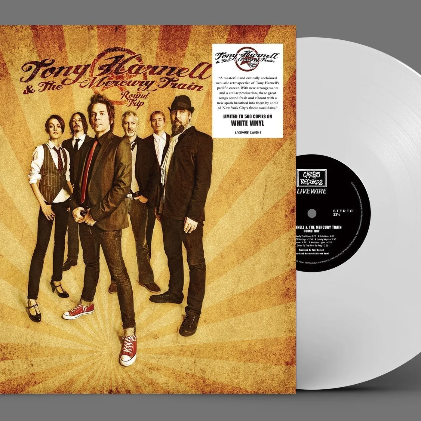 Tony Harnell & The Mercury Train 'Round Trip' Vinyl LP - White Vinyl Record