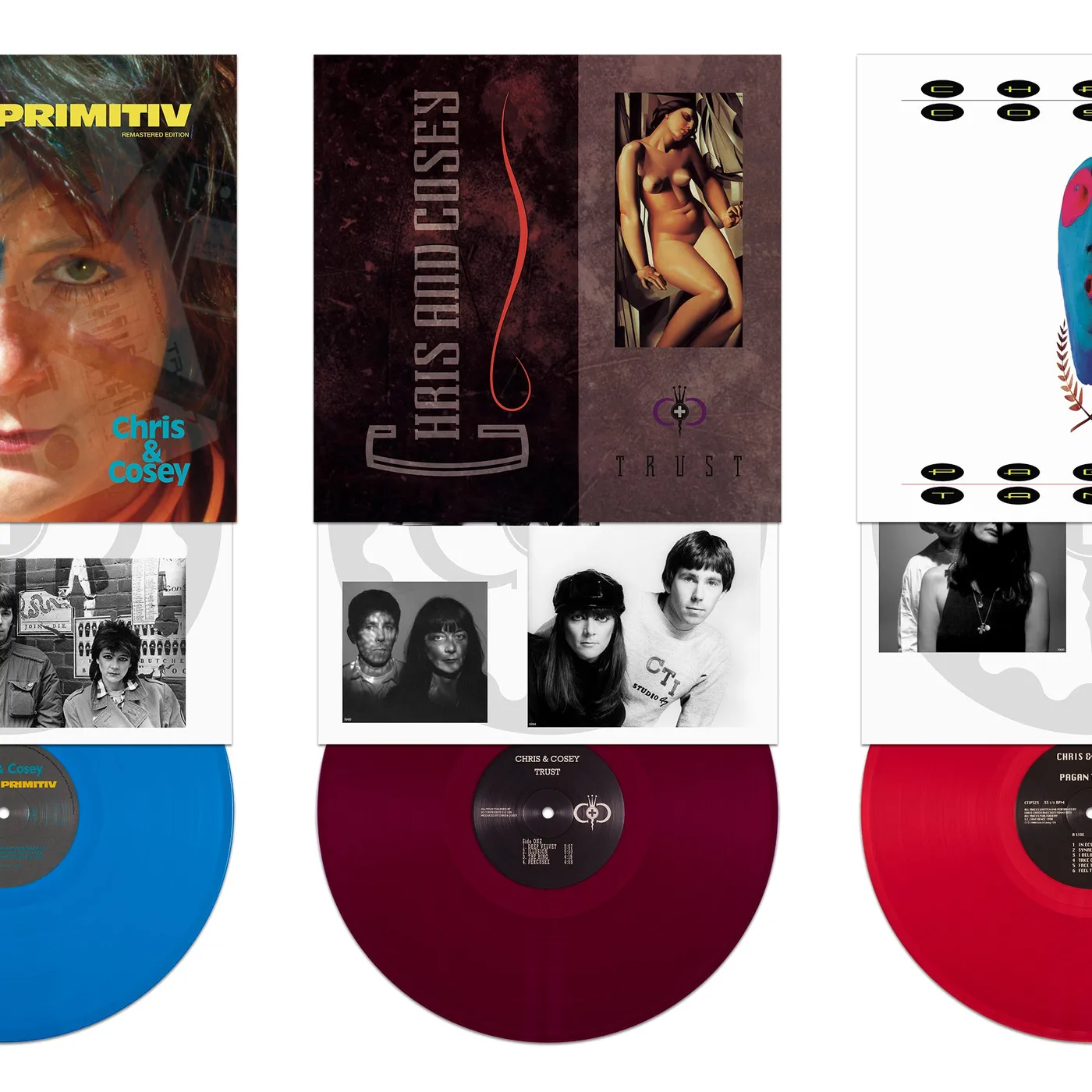 Chris & Cosey 'Pagan Tango/Technø Primitiv/Trust' 3xLP Bundle Vinyl Record