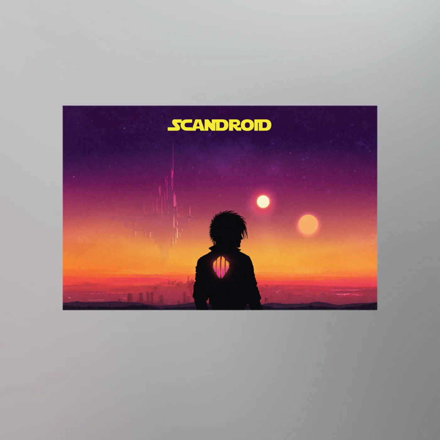 Scandroid - Binary Sunset 11x17" Poster
