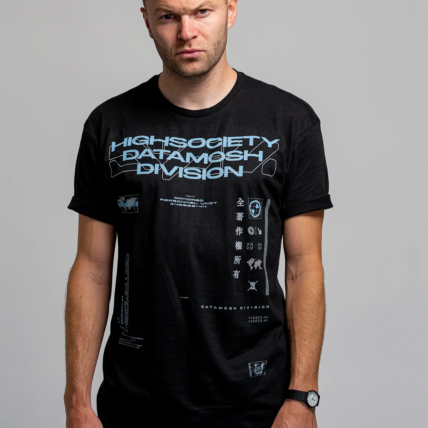 HIGHSOCIETY - DATAMOSH Shirt [Blue]