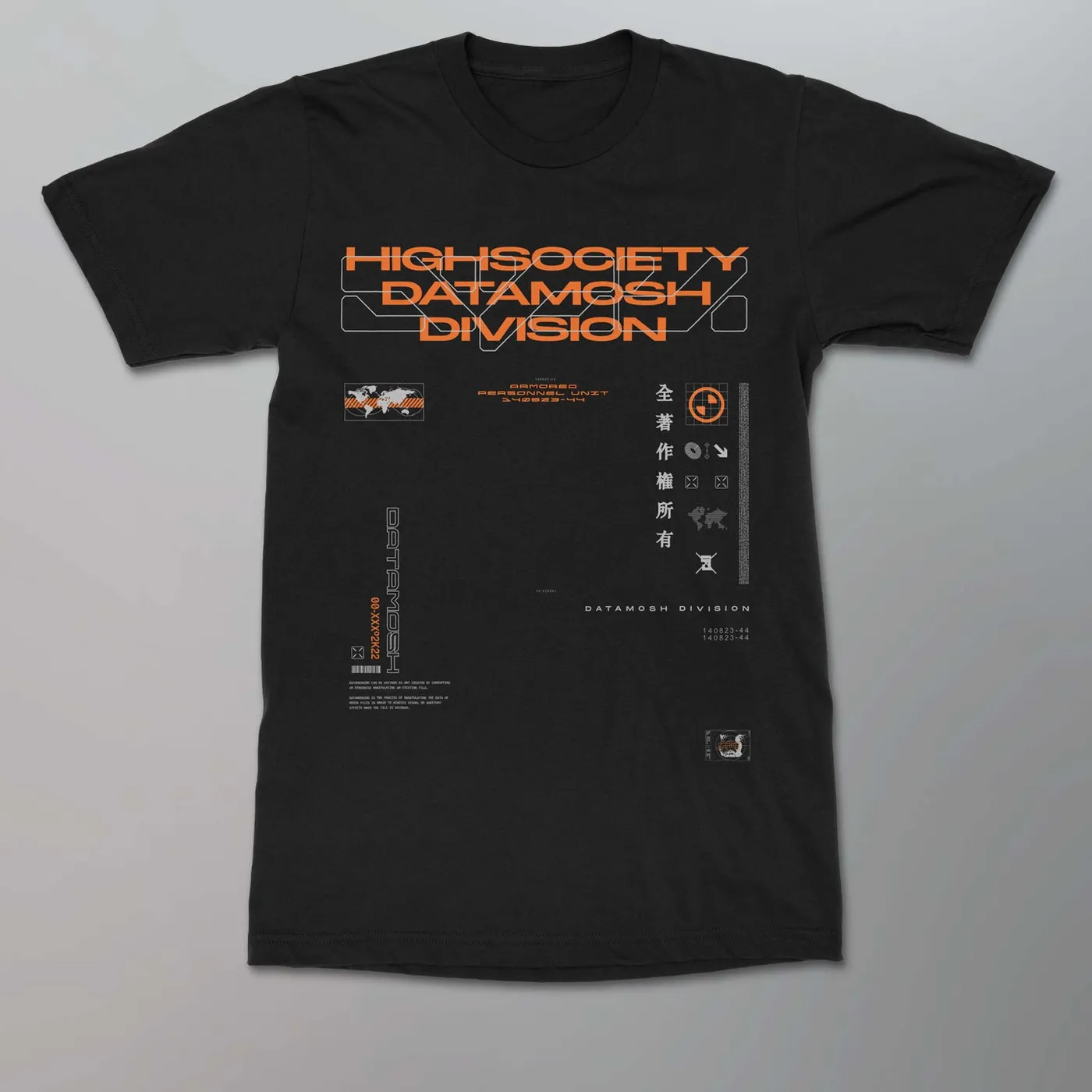 HIGHSOCIETY - DATAMOSH Shirt [Orange]