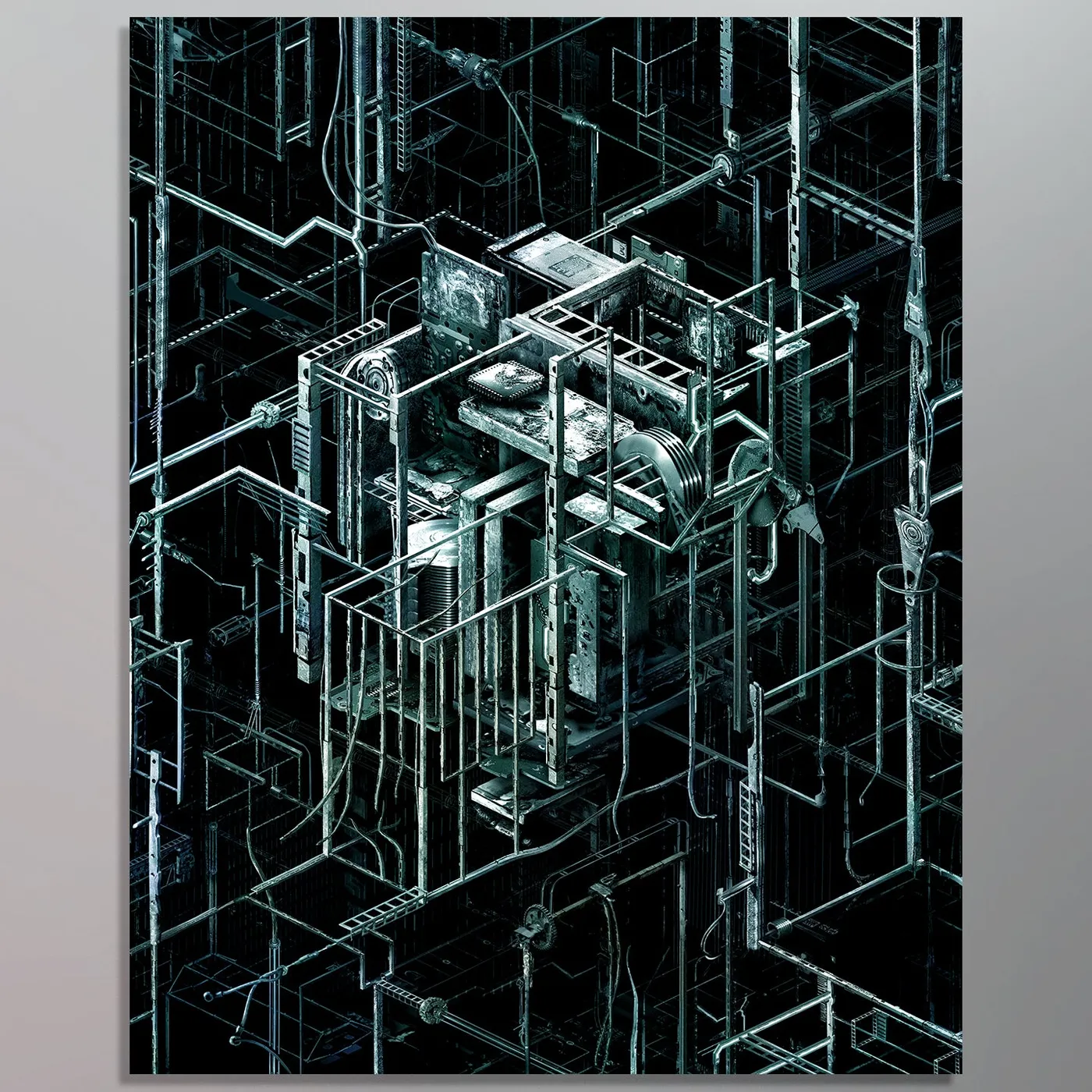 The Algorithm - Bitline Array Canvas Art Print