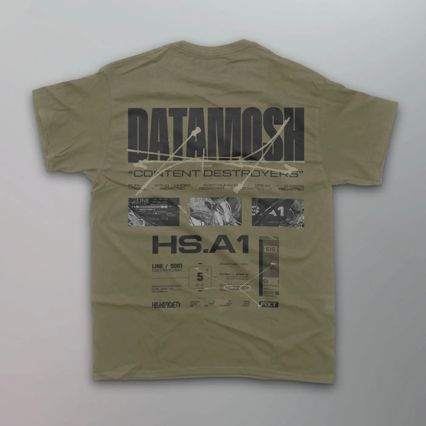 HIGHSOCIETY - Content Destroyer Shirt [Light Olive]