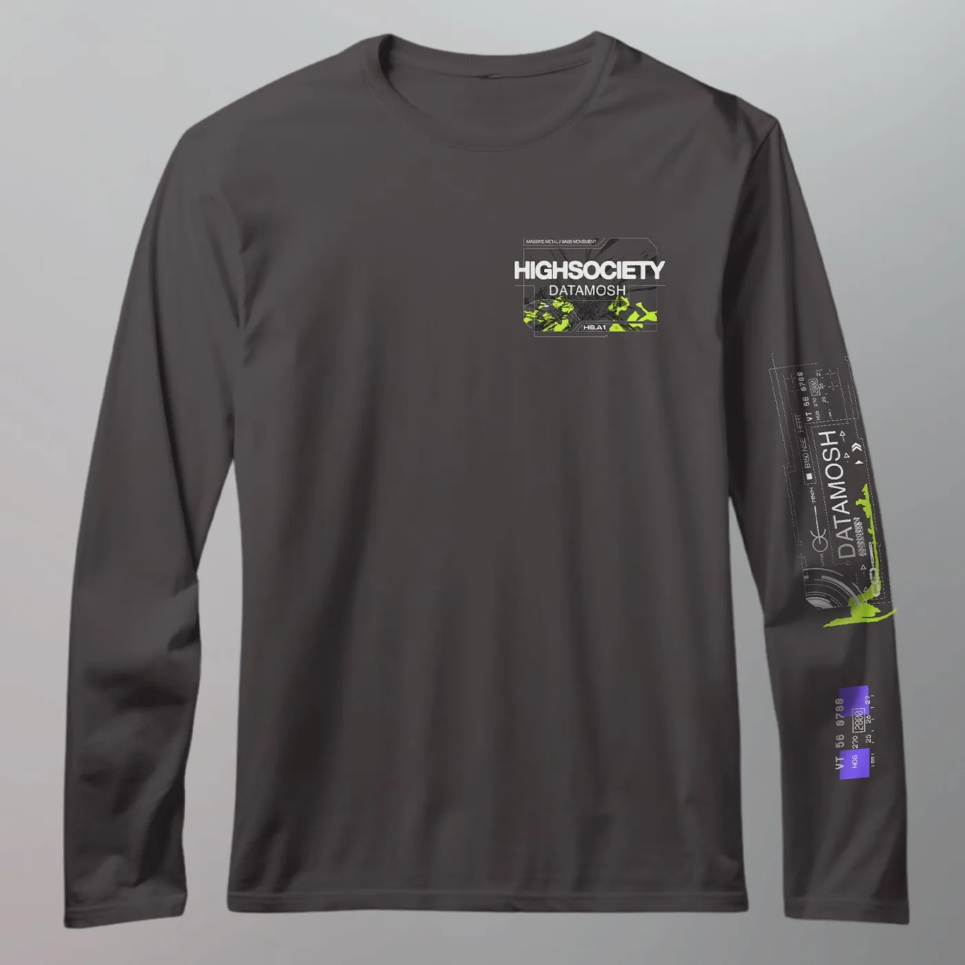 HIGHSOCIETY - BIOHACK L/S SHIRT [Charcoal]