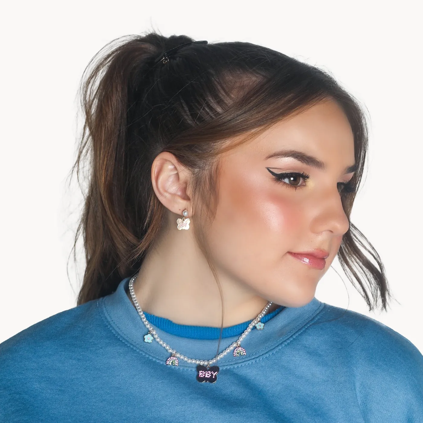 Piper Rockelle BBY Pearl & Butterfly Earrings