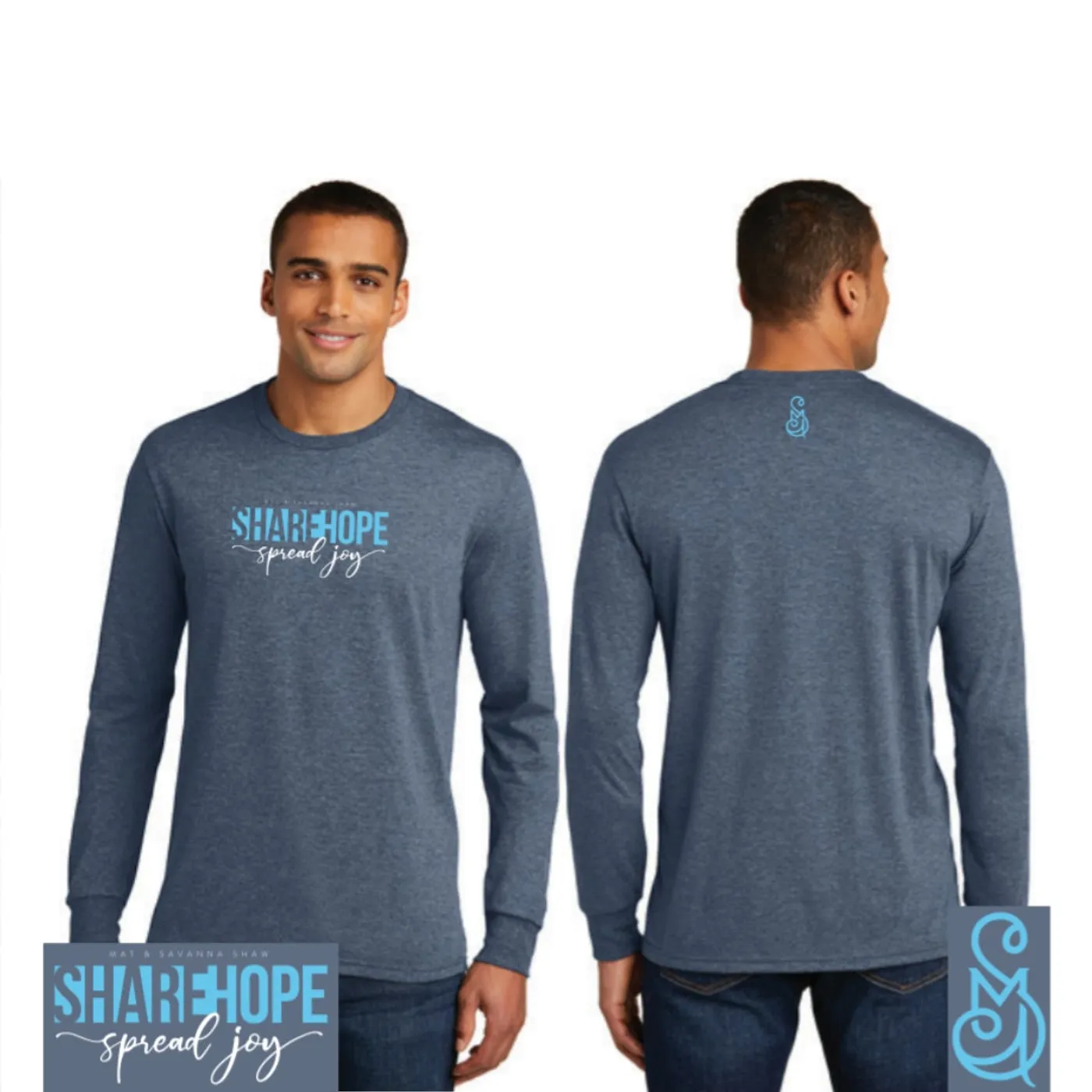 Mat and Savanna Shaw Blue Long Sleeve Shirt