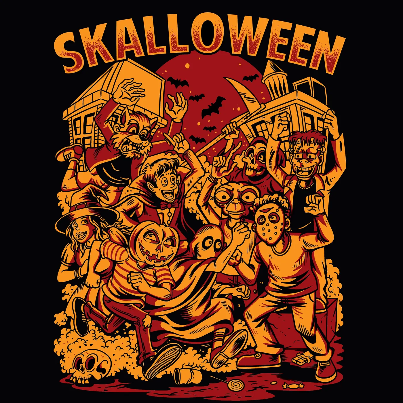 Skalloween Costume Skank Pit Shirt
