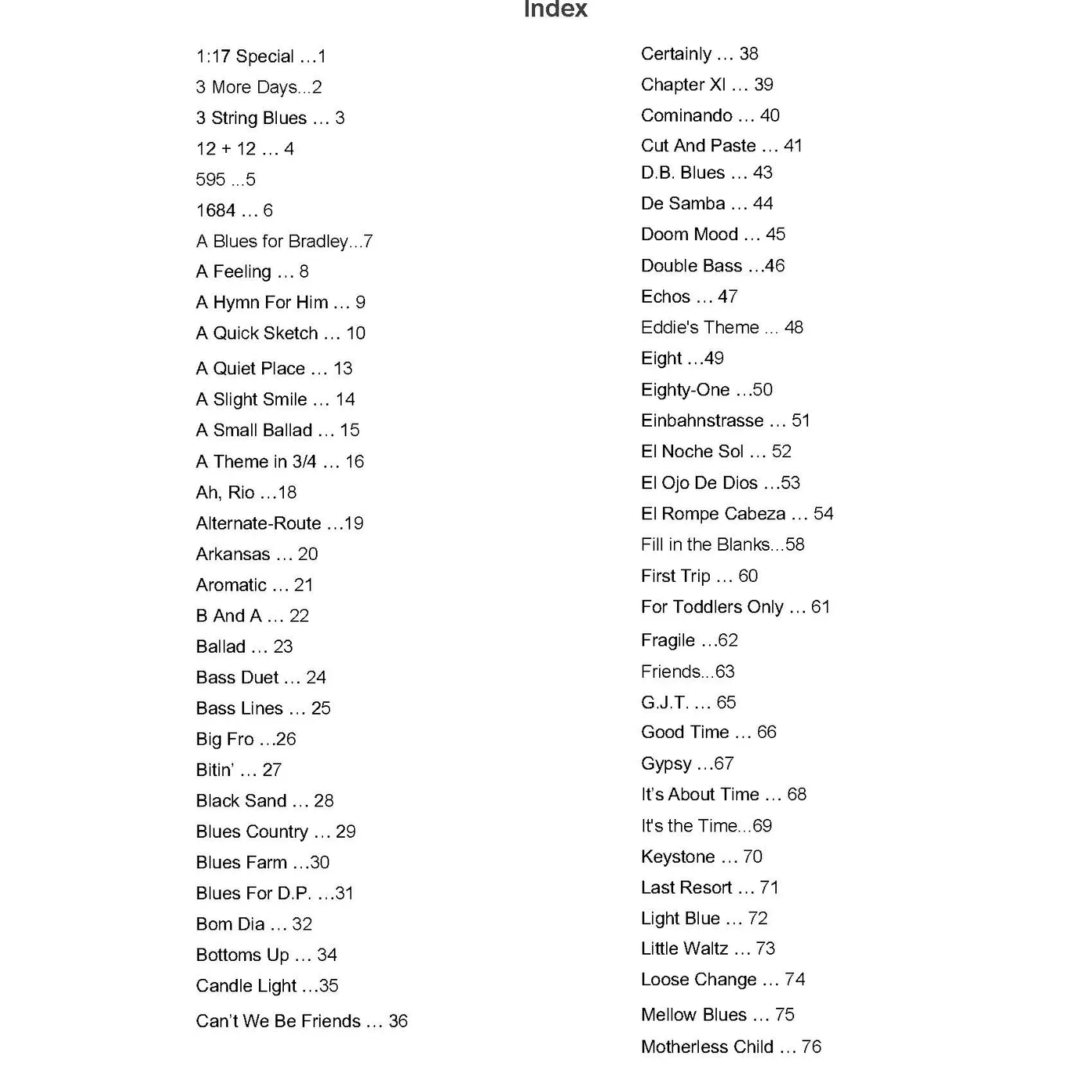 The Ron Carter Songbook - Bass Clef - C Version