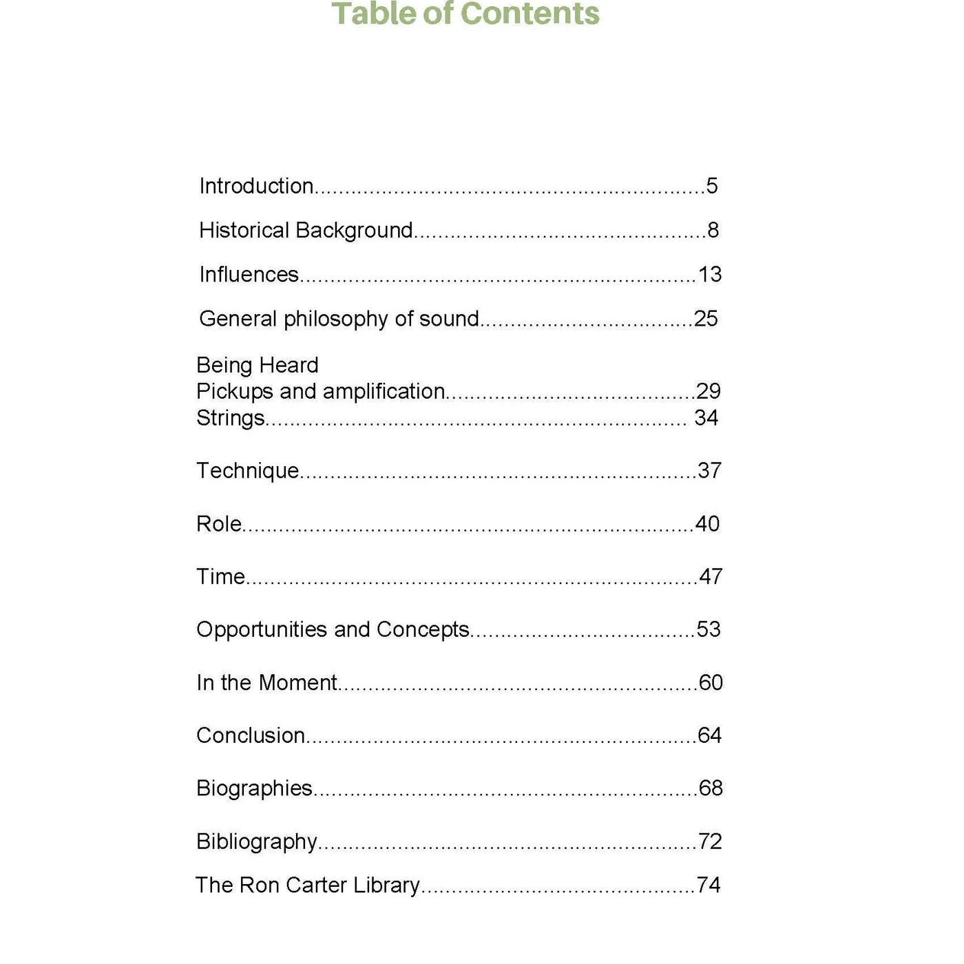 Ron Carter From the Bottom Up