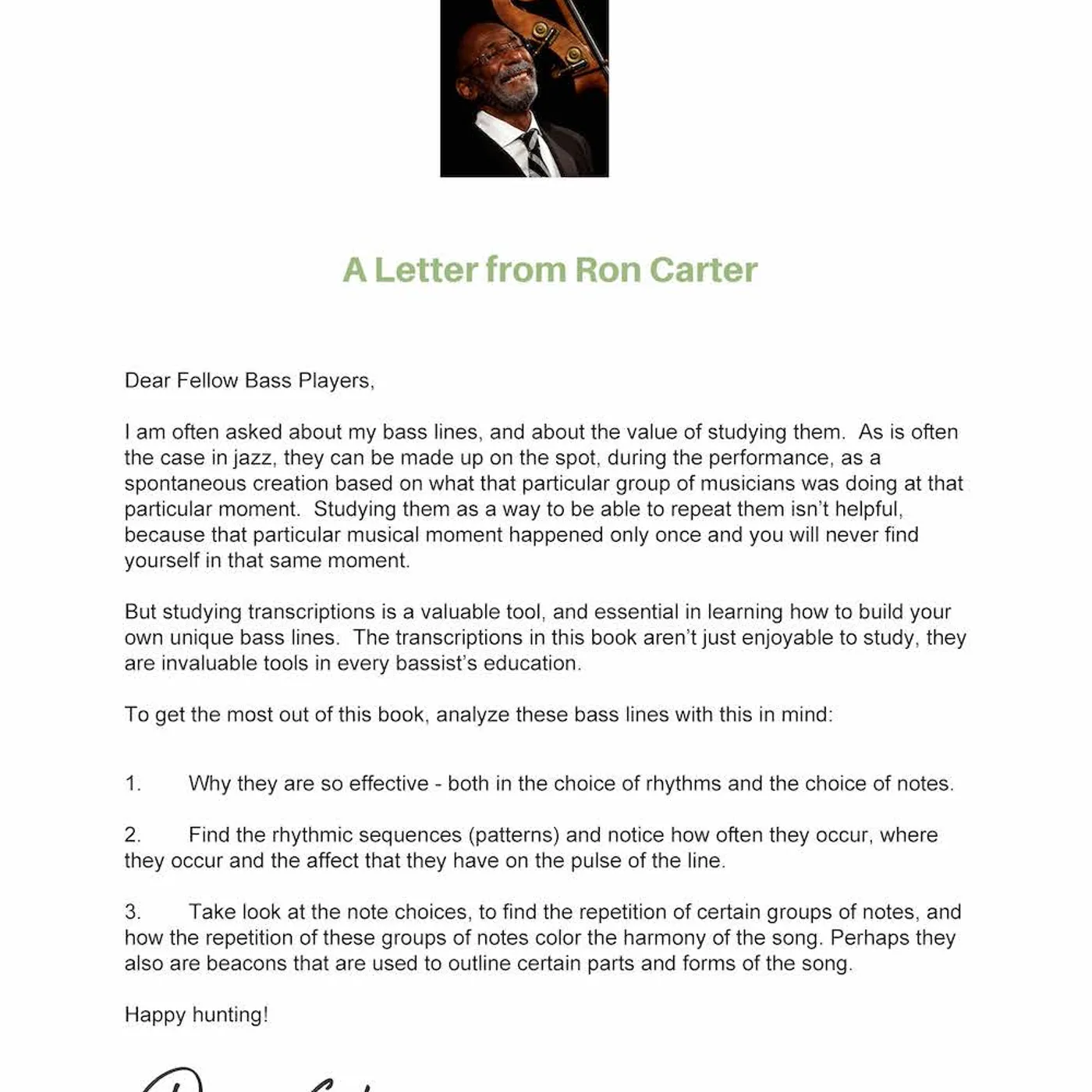 9 Ron Carter Bass Line Transcriptions