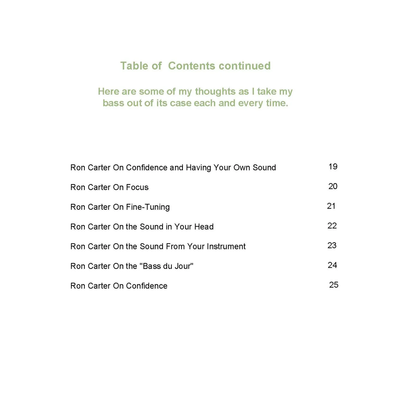 Ron Carter Bass Drops