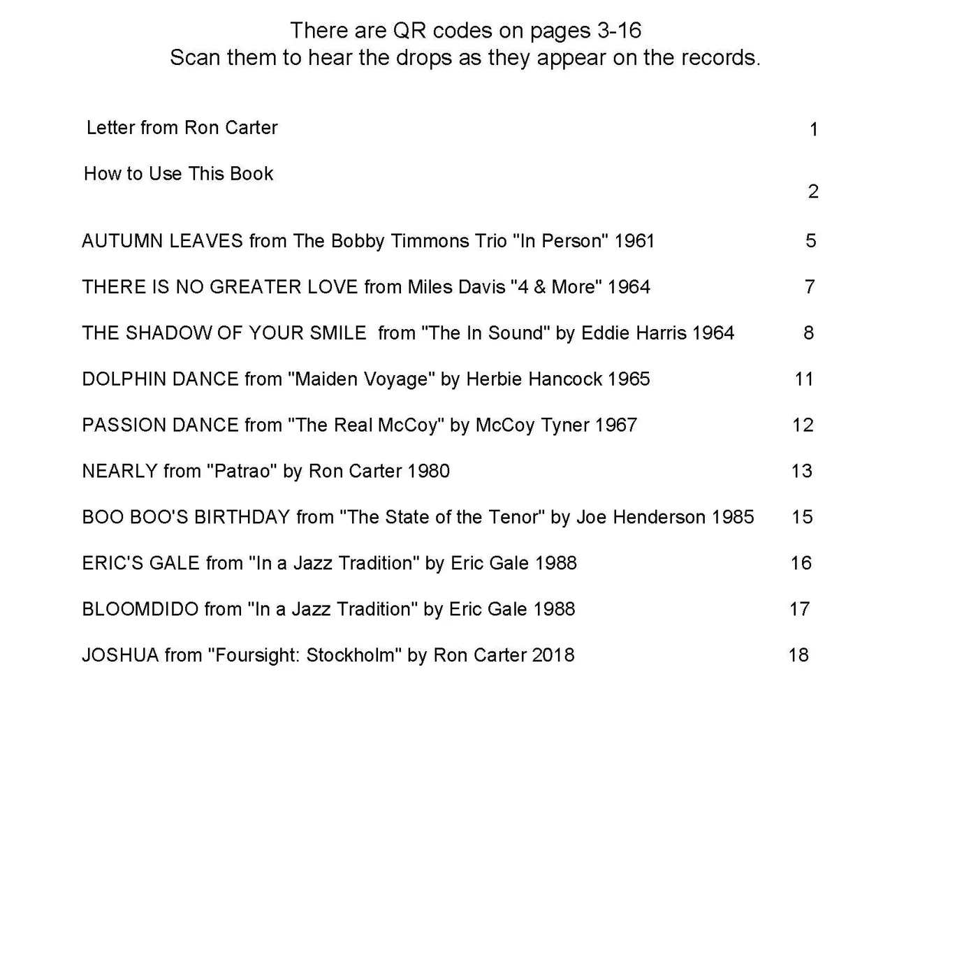 Ron Carter Bass Drops