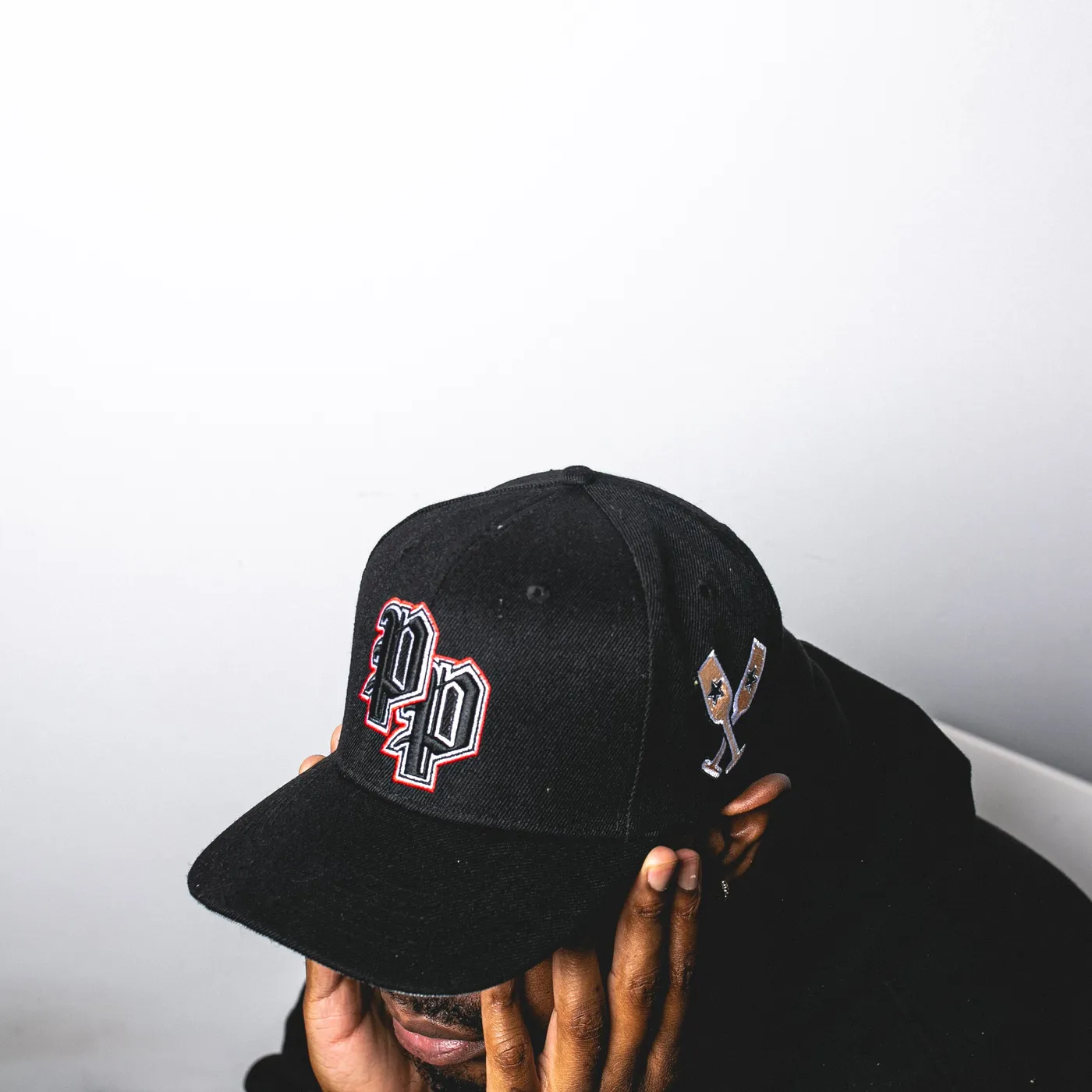 CR BLACKS Premium Prosecco Custom 6 Panel Cap (Black)