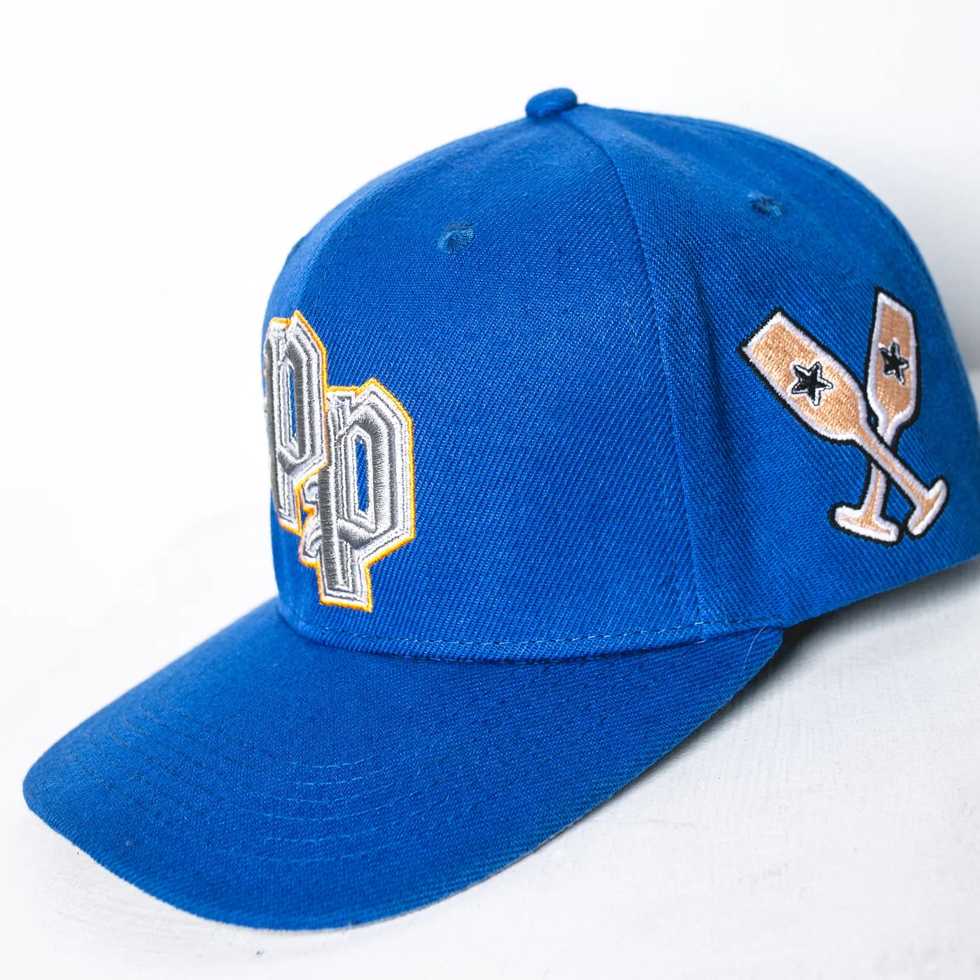 CR BLACKS Premium Prosecco Custom 6 Panel Cap (Royal Blue).