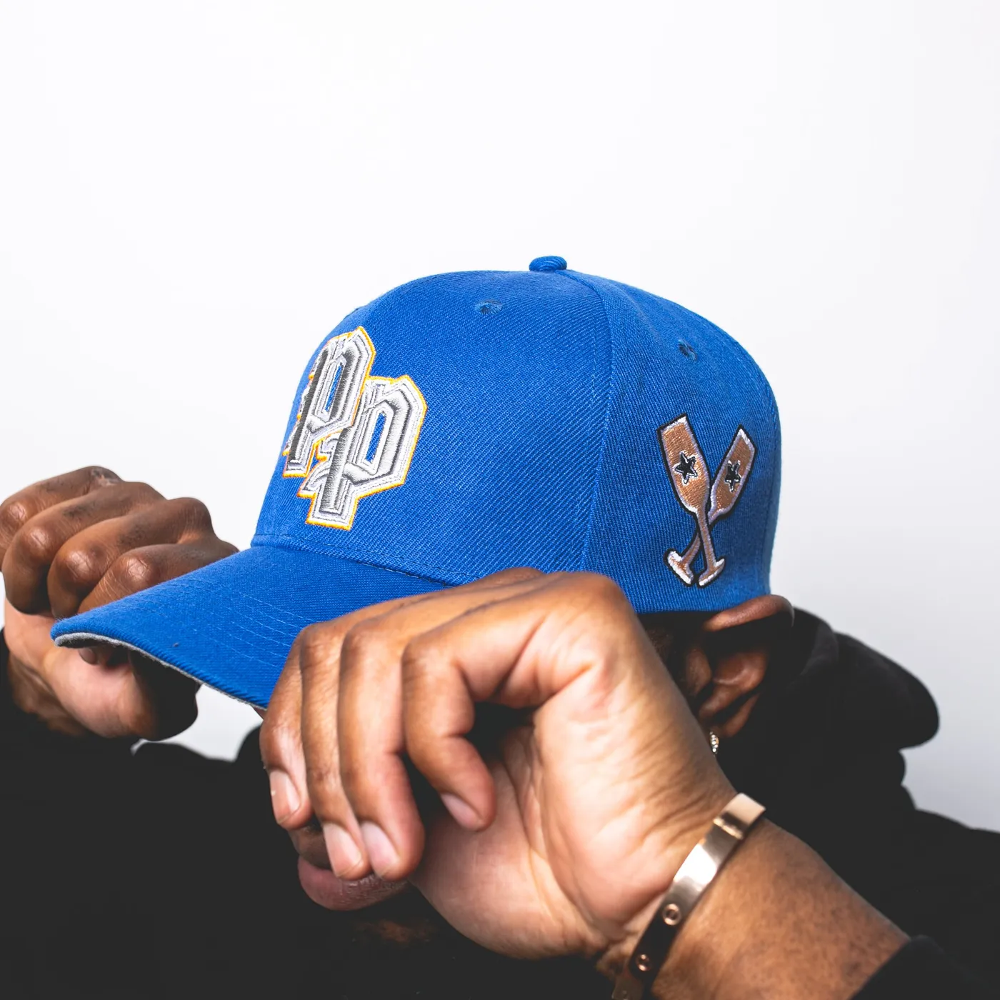 CR BLACKS Premium Prosecco Custom 6 Panel Cap (Royal Blue).
