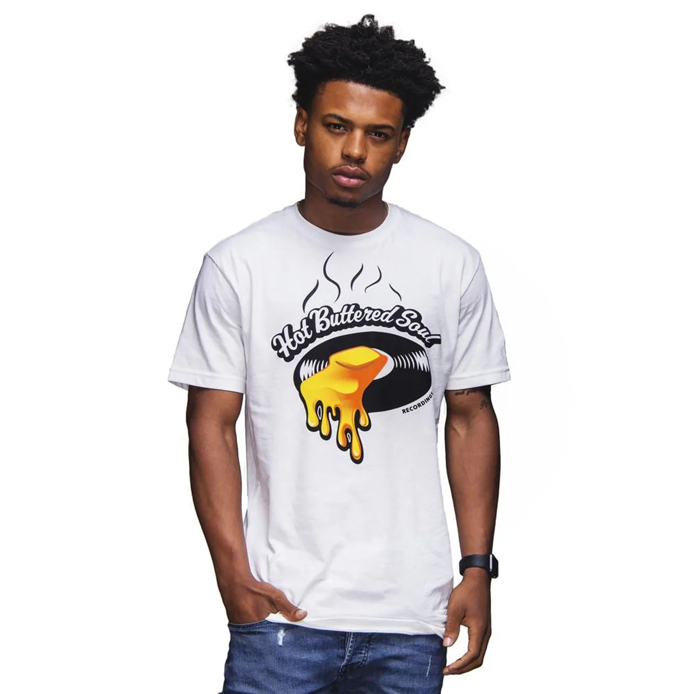 Isaac Hayes Hot Buttered Soul Recordings Tee (White)