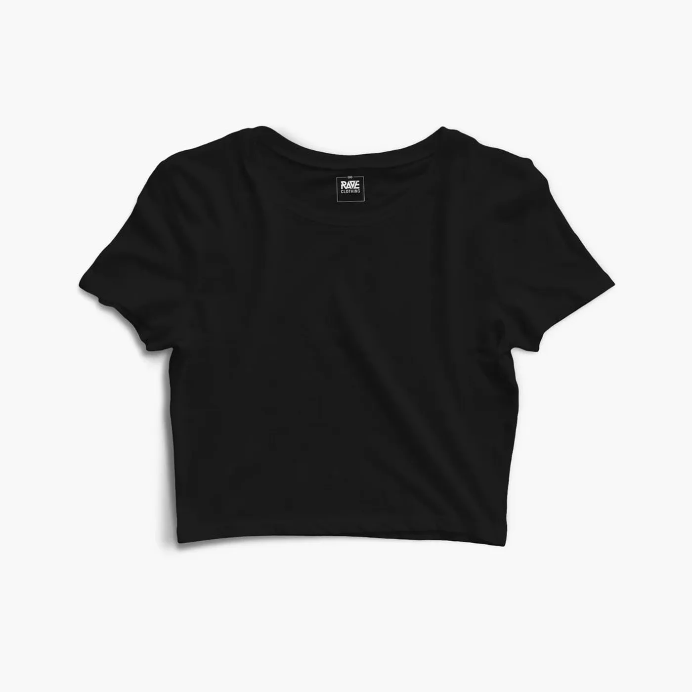 Format:B Box Crop Top in schwarz