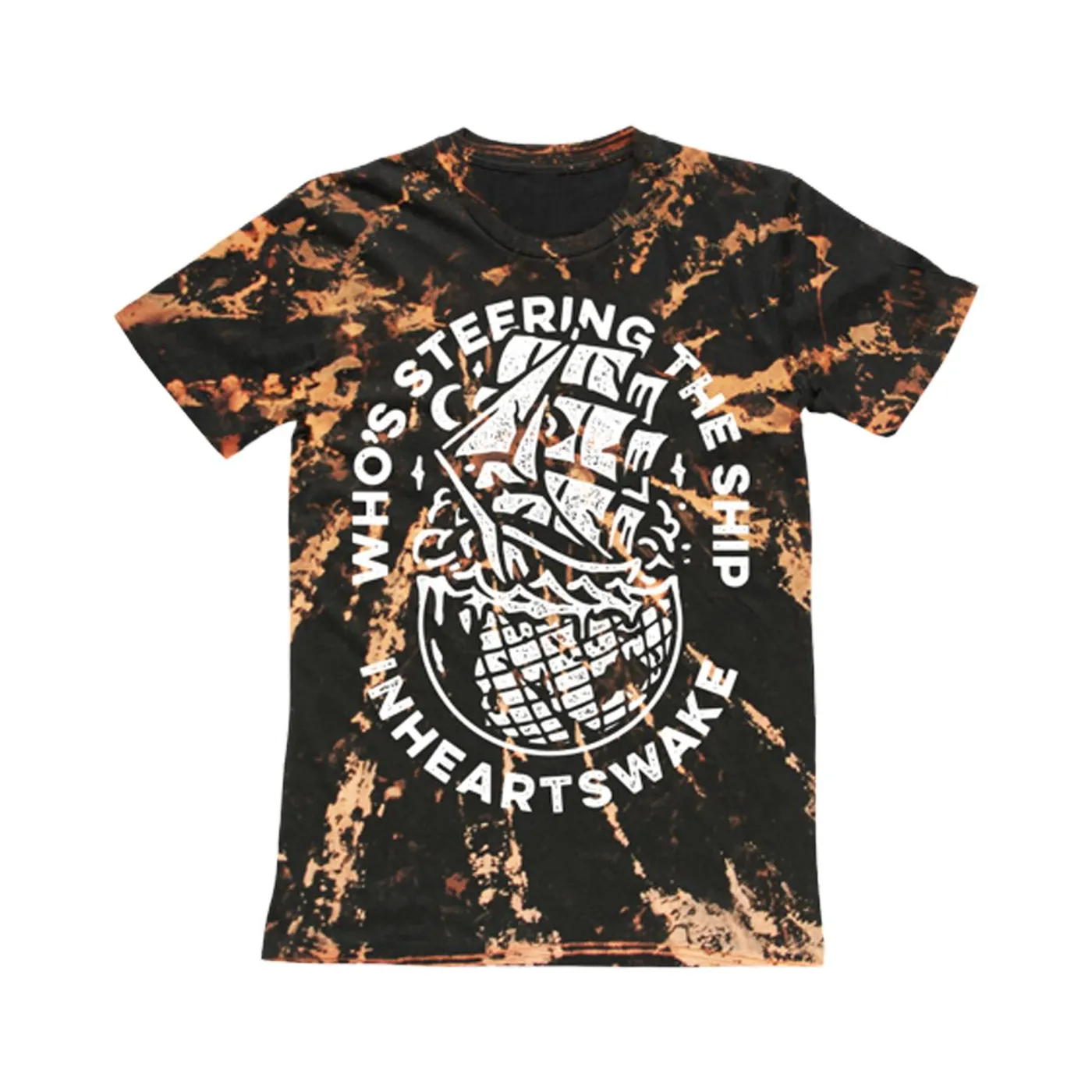 In Hearts Wake IHW - Who's Steering The Ship Bleach Tee