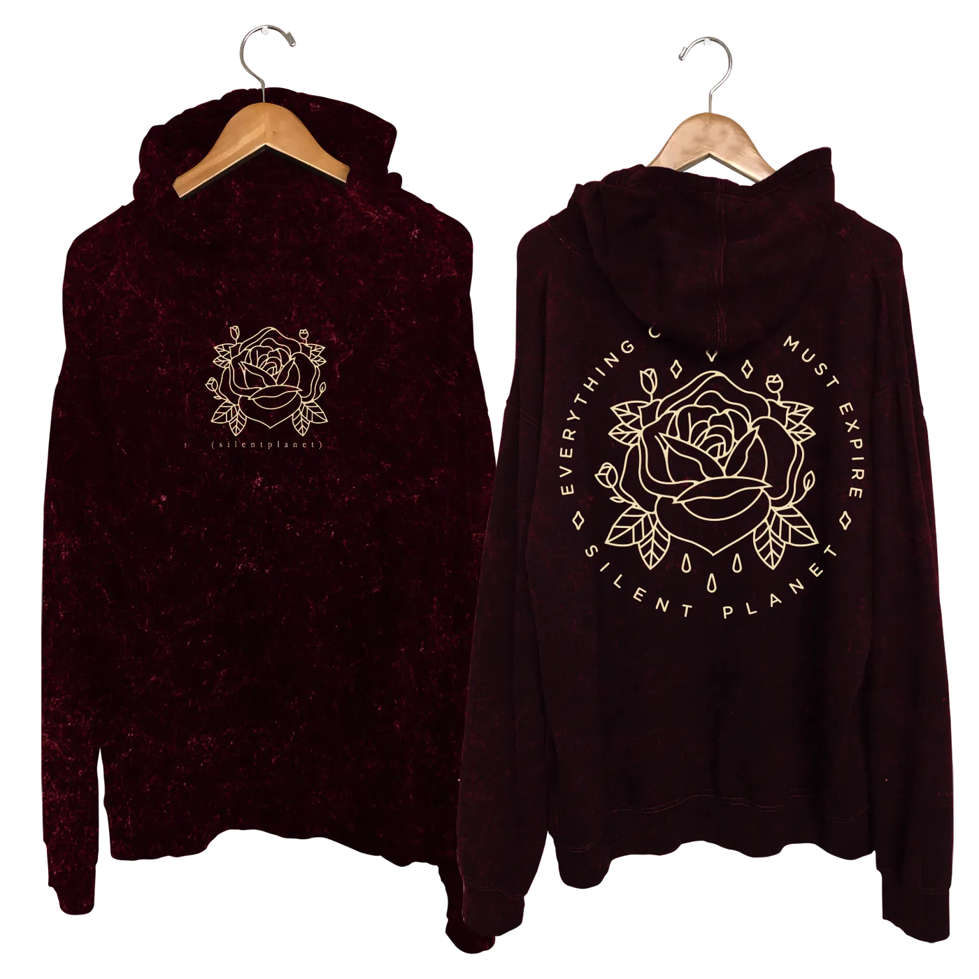 Silent Planet Rose Acid Wash Hoodie