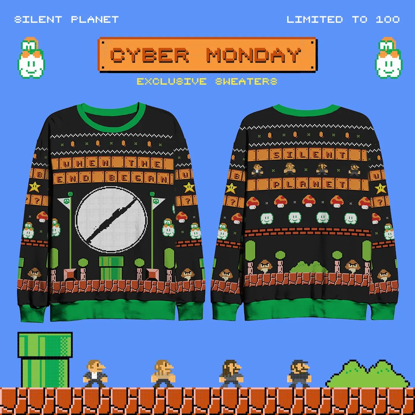 Silent Planet Mario Planet Holiday Sweater