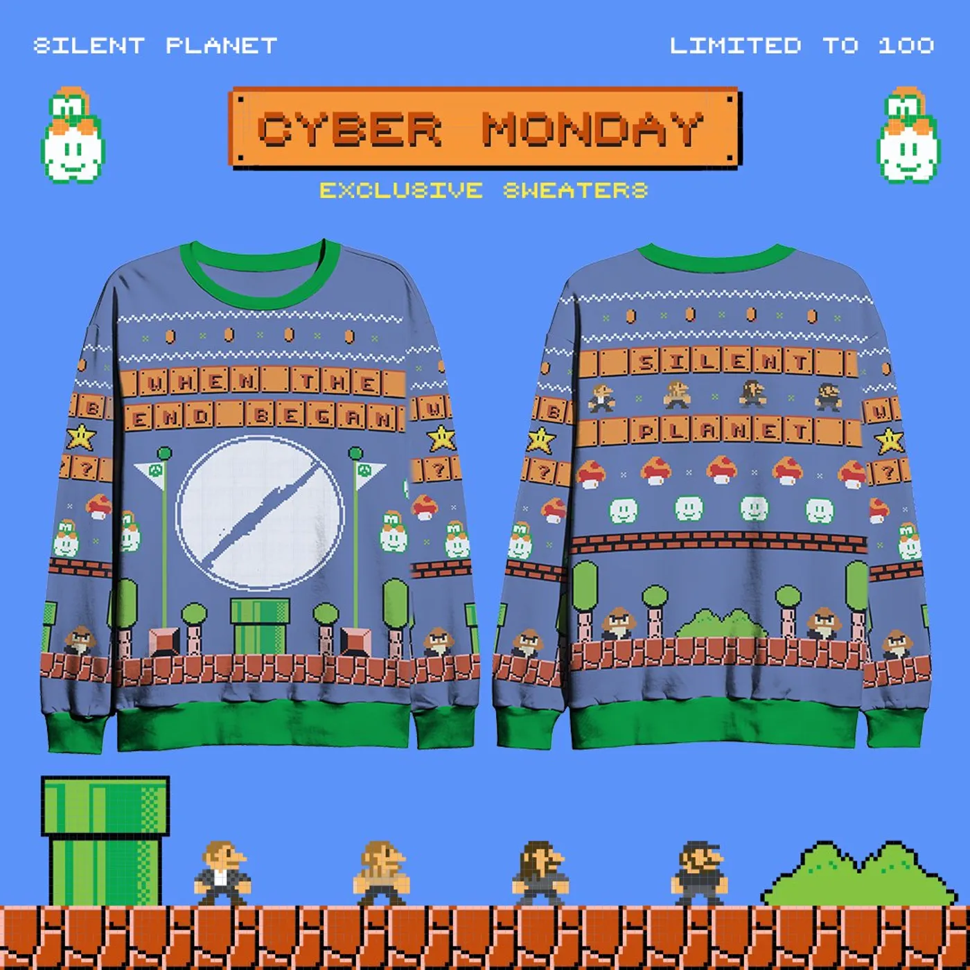 Silent Planet Mario Planet Holiday Sweater
