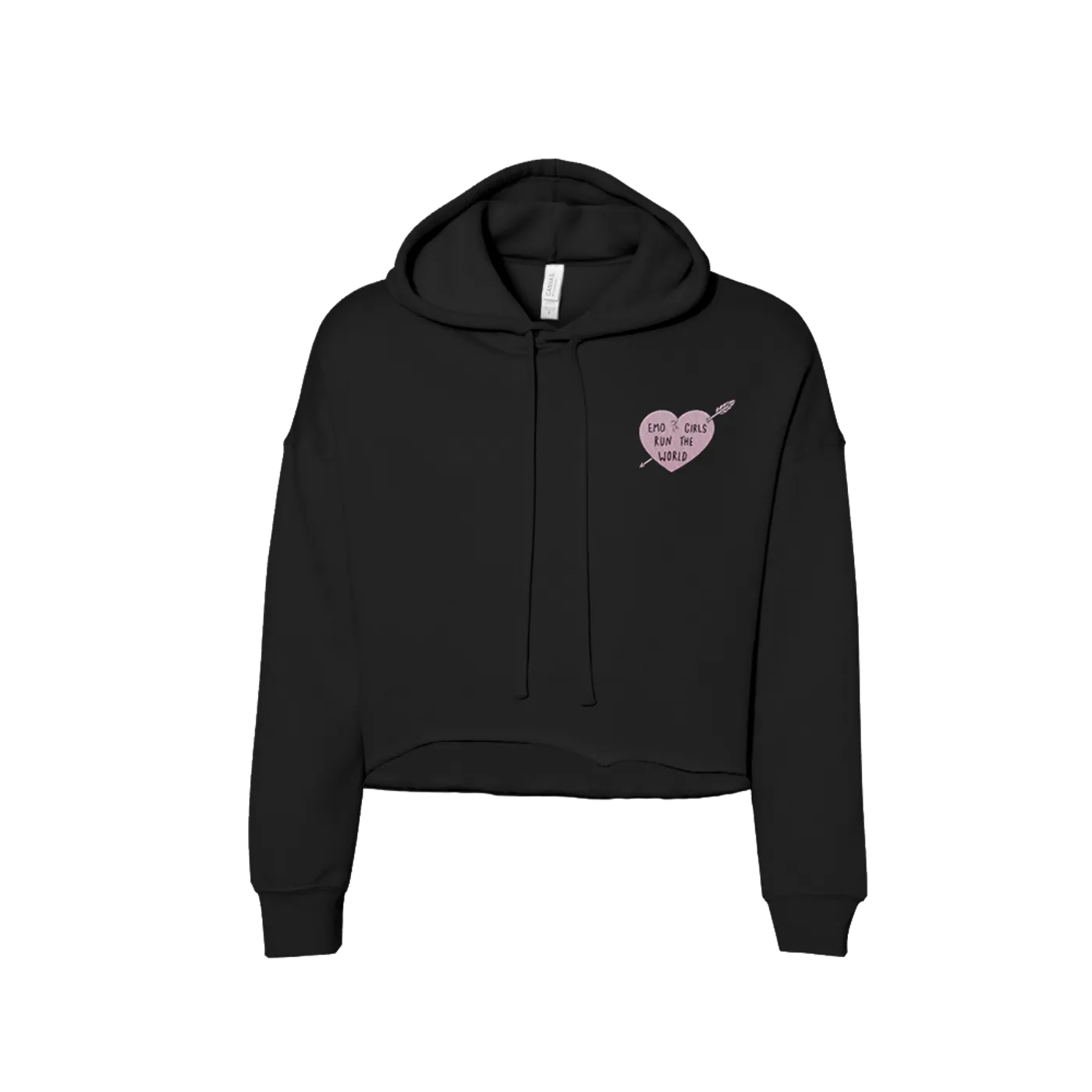 Emo Nite Emo Girls Run The World Crop Hoodie