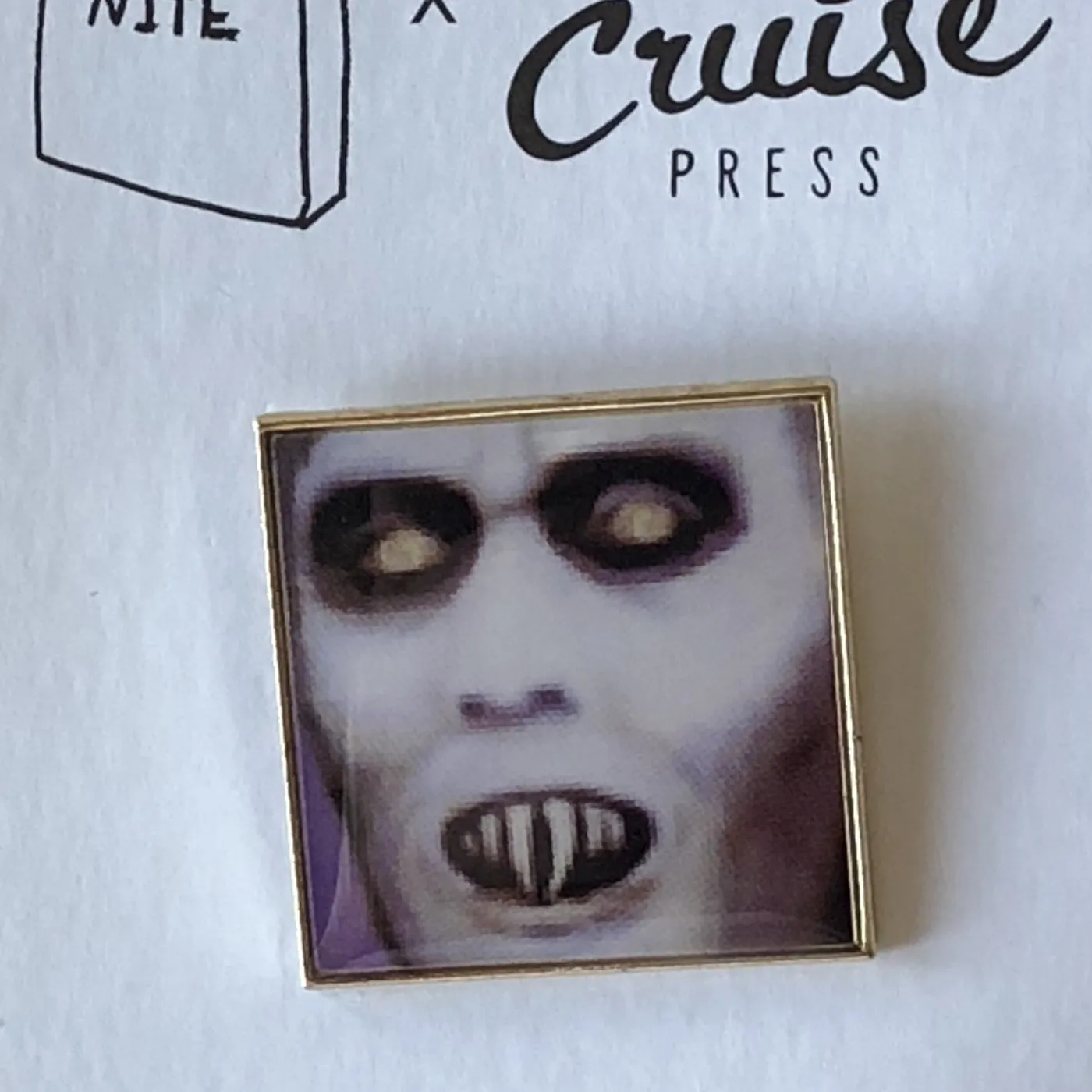 Emo Nite Pixelated Nosferatu Pin