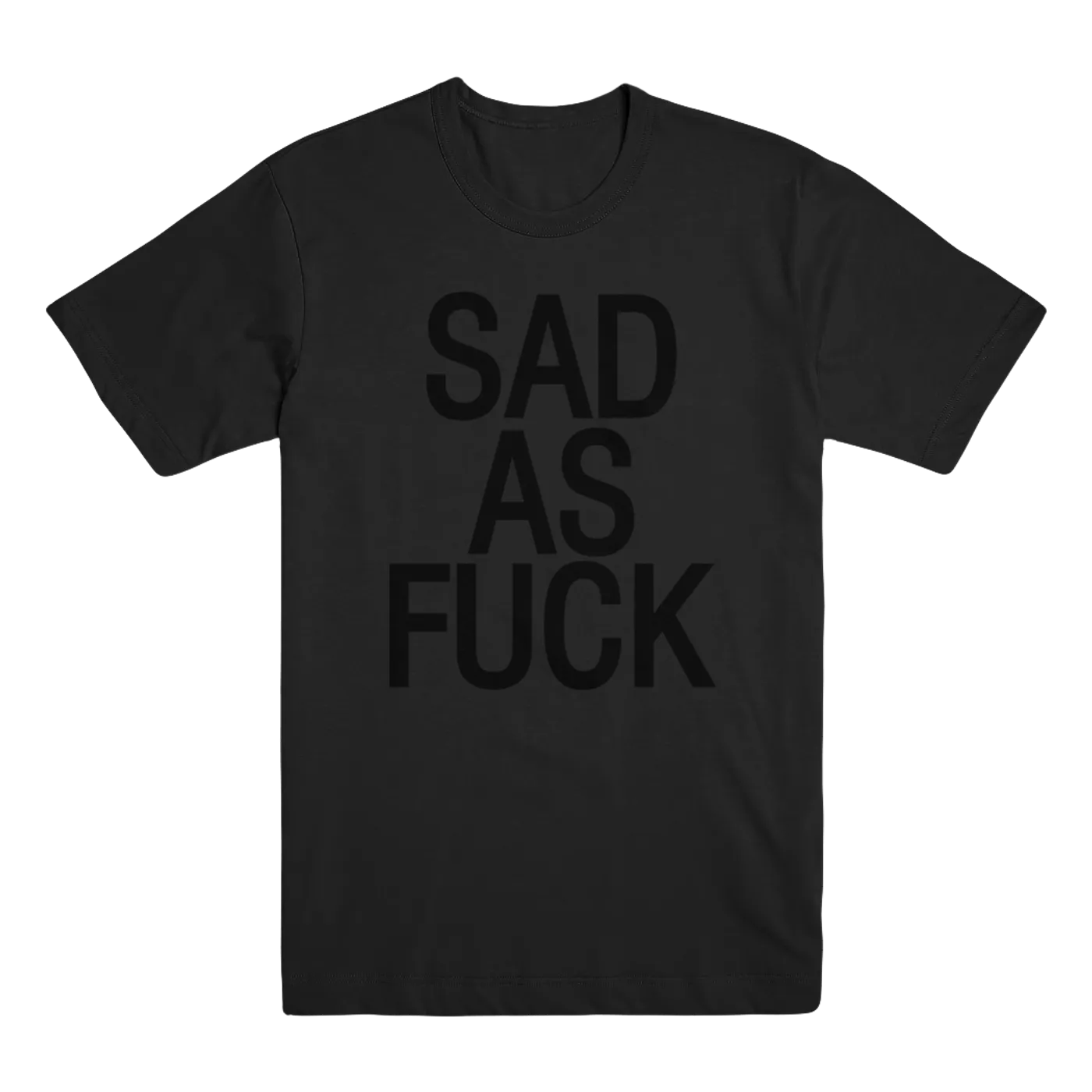 Emo Nite Sad As Fuck - Black/Black T-Shirt