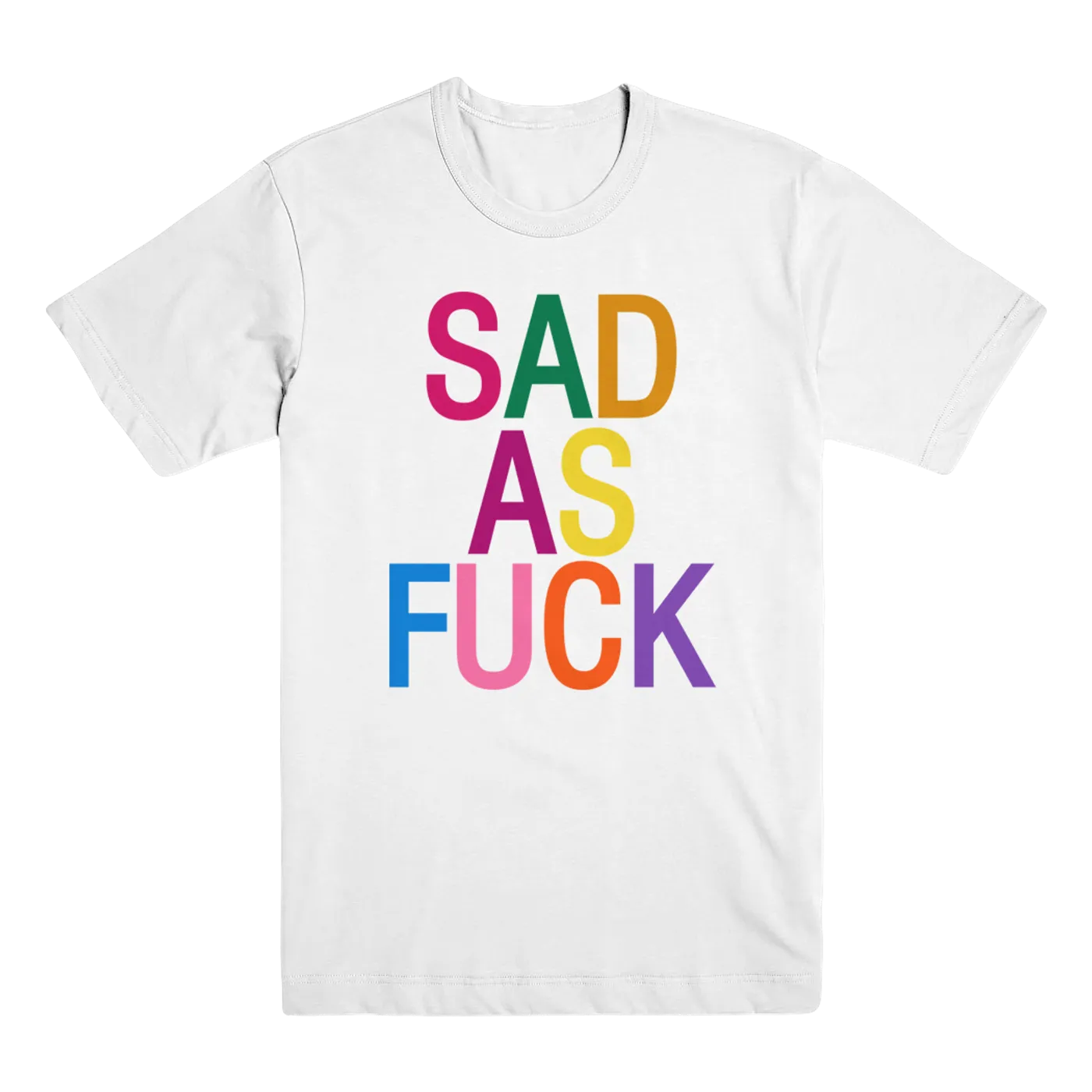 Emo Nite Sad As Fuck T-Shirt - White/Colorful