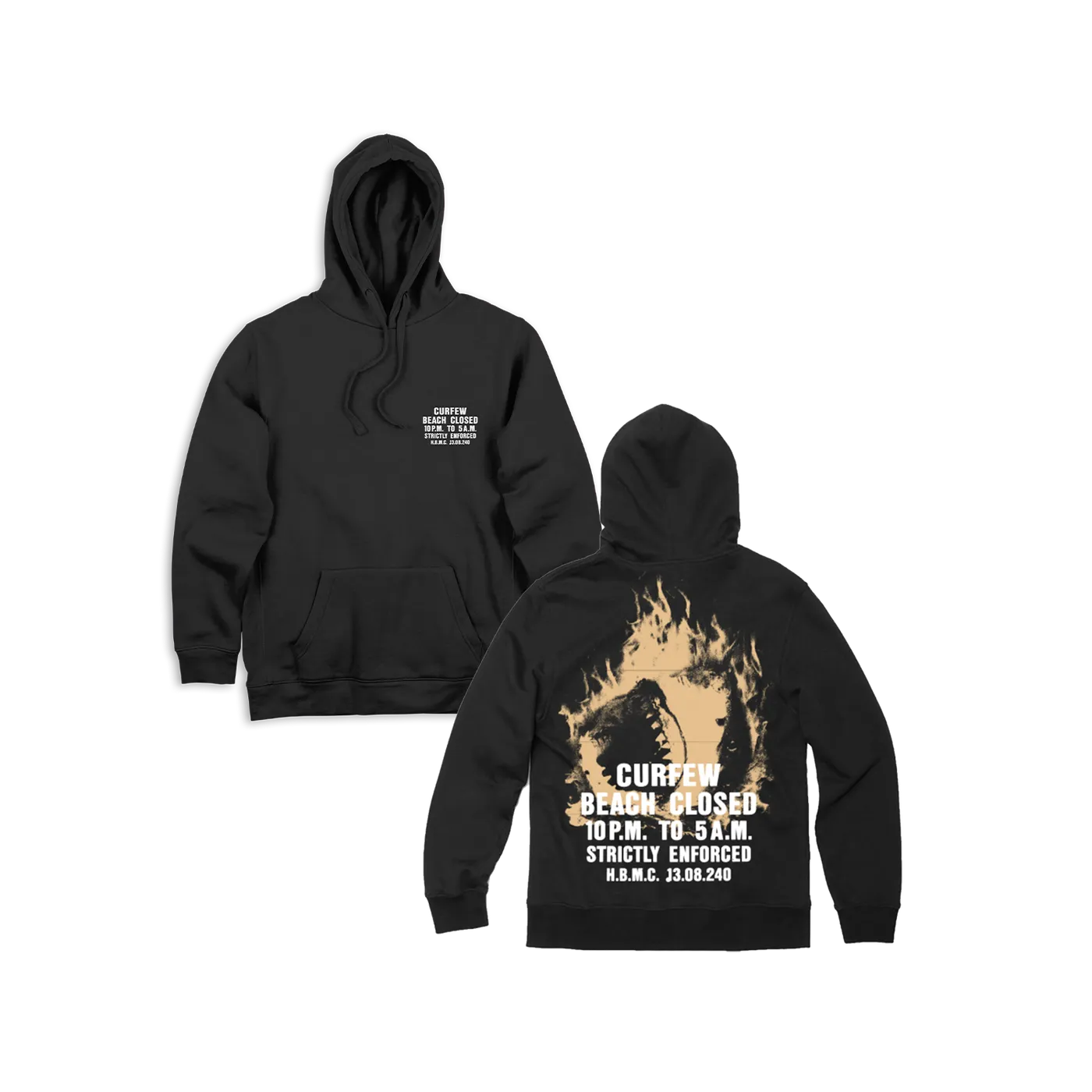 Yung Pinch Black Beach Curfew Hoodie