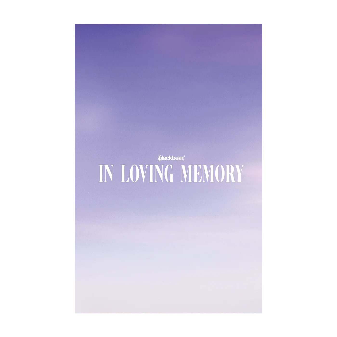 blackbear In Loving Memory Zine & CD