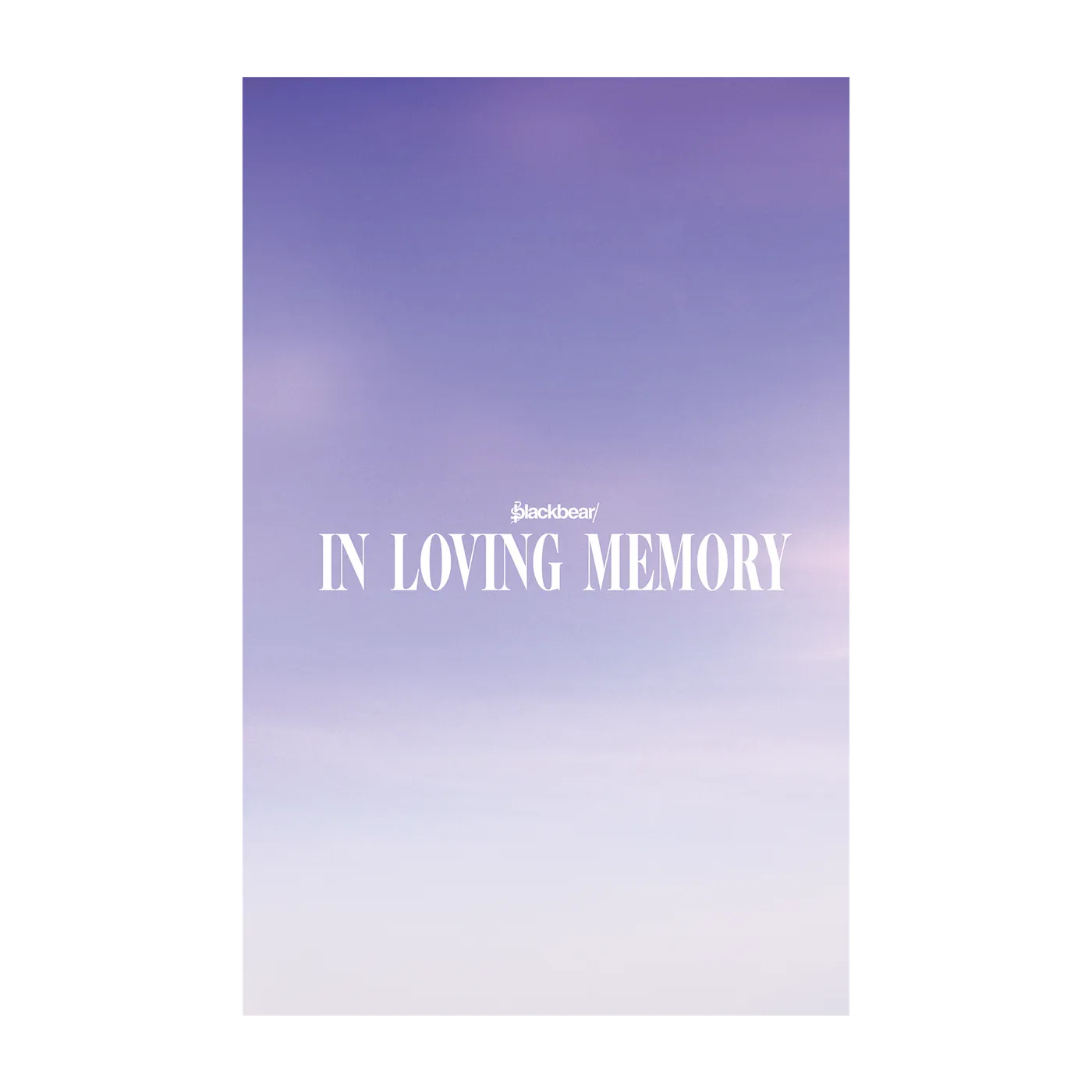 blackbear In Loving Memory Zine & CD