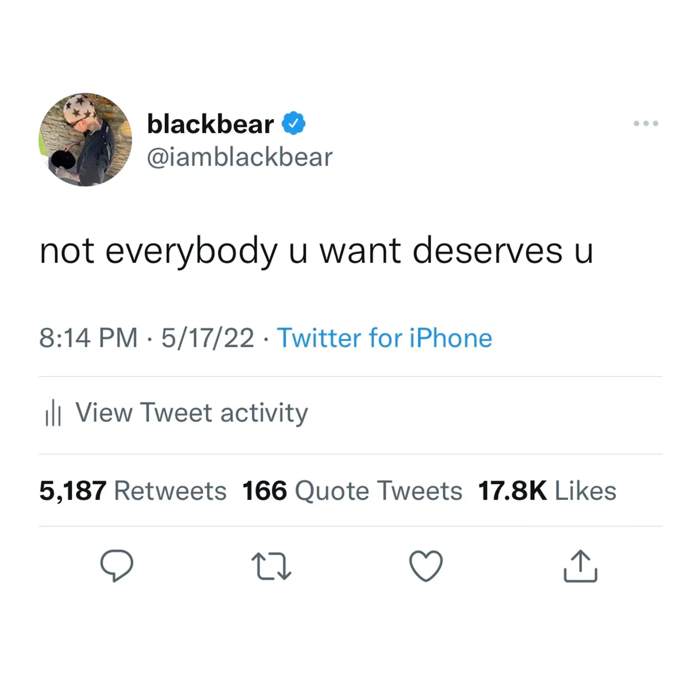 blackbear Not Everybody You Want Deserves You Hoodie