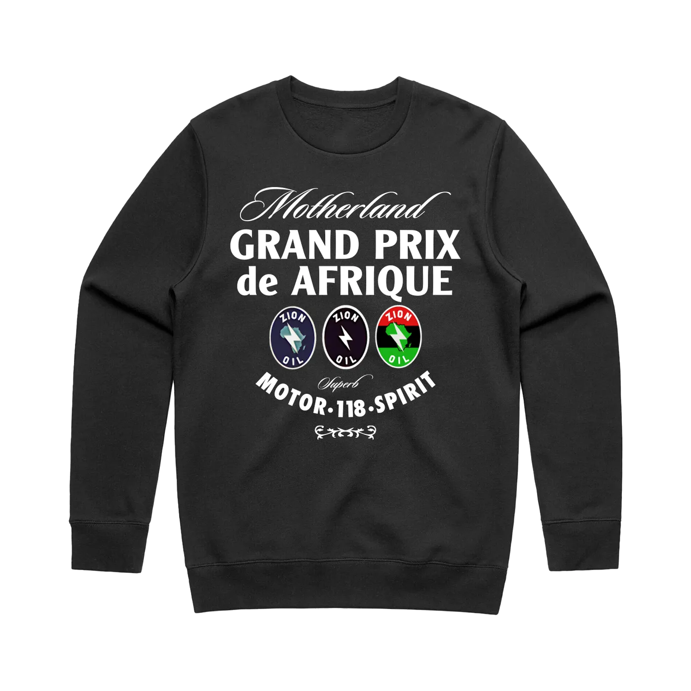 Lupe Fiasco Grand Prix Black Crewneck