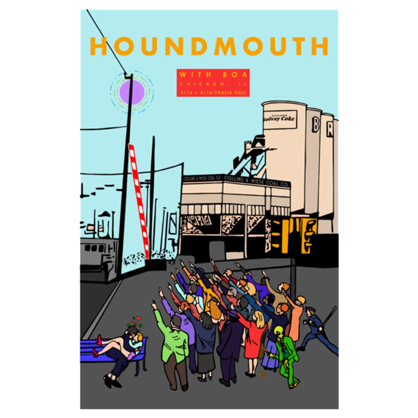 Houndmouth 2019 Chicago Poster