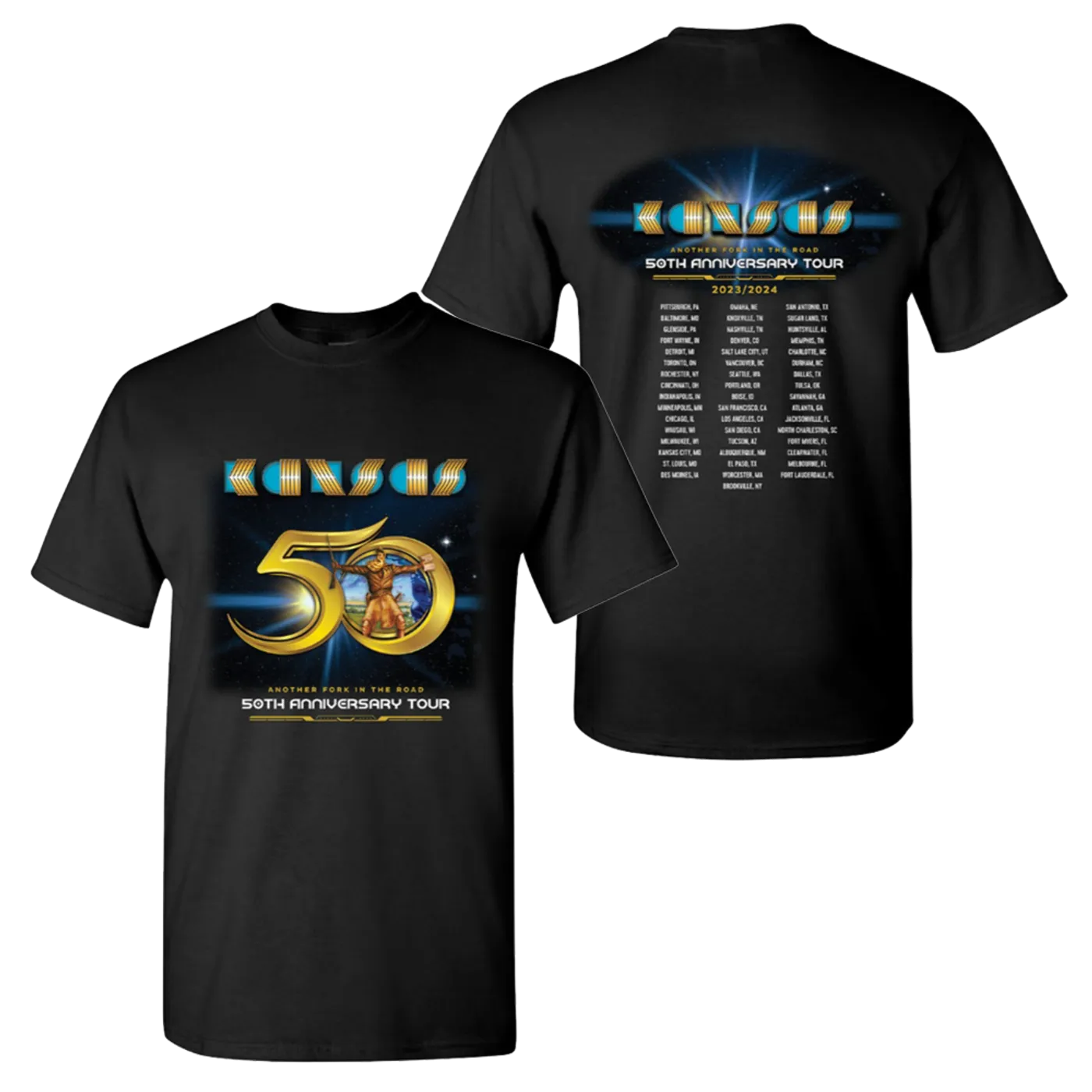 Kansas 50th Anniversary Tour T-Shirt (Original Run)