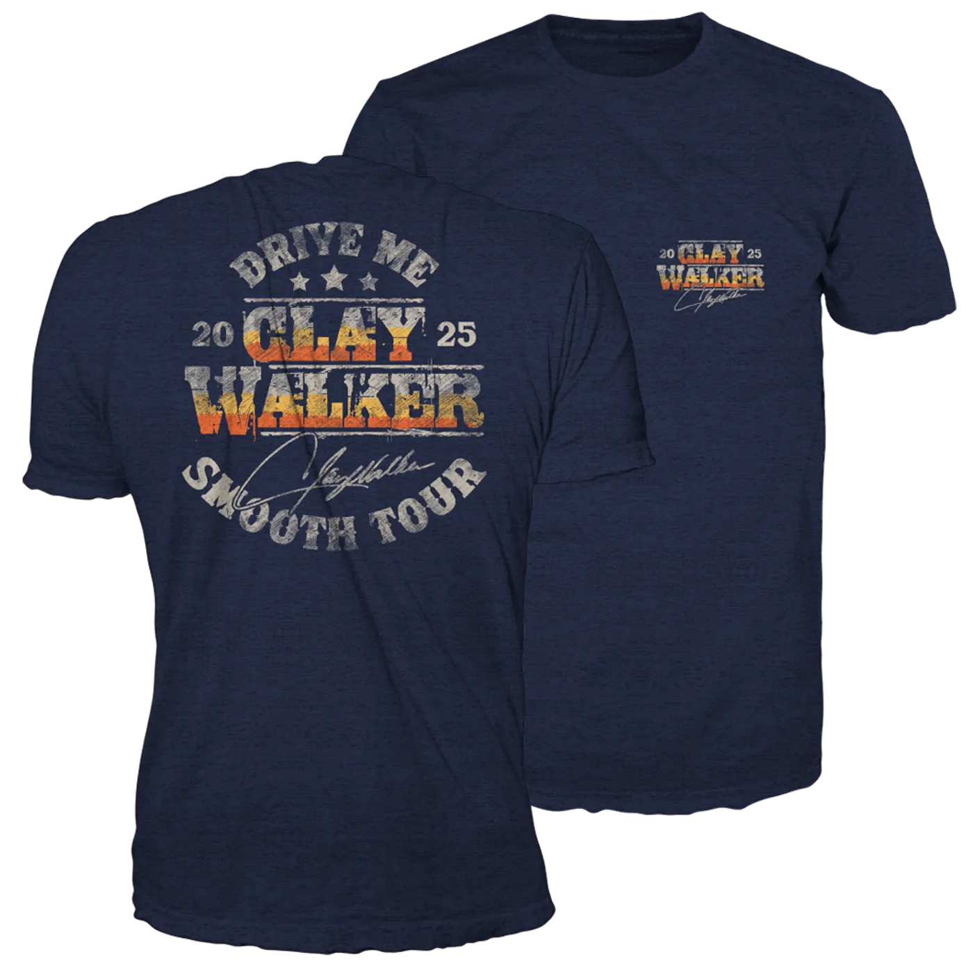 Clay Walker Drive Me Smooth 2025 Tour Tee
