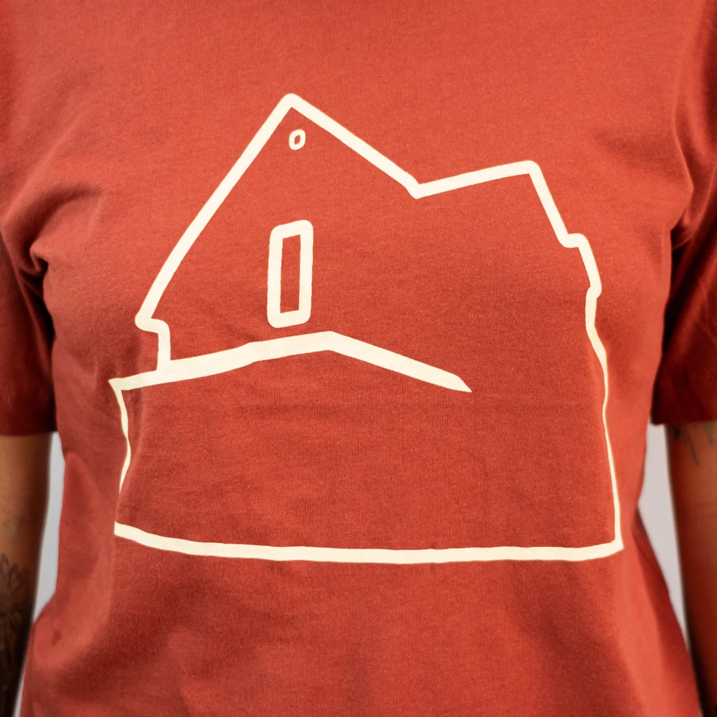 American Football Silhouette T-Shirt (Rust)