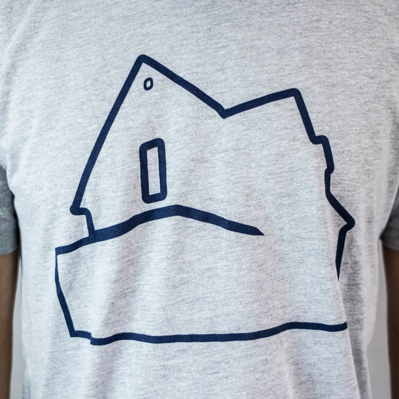 American Football Silhouette T-Shirt (Gray)