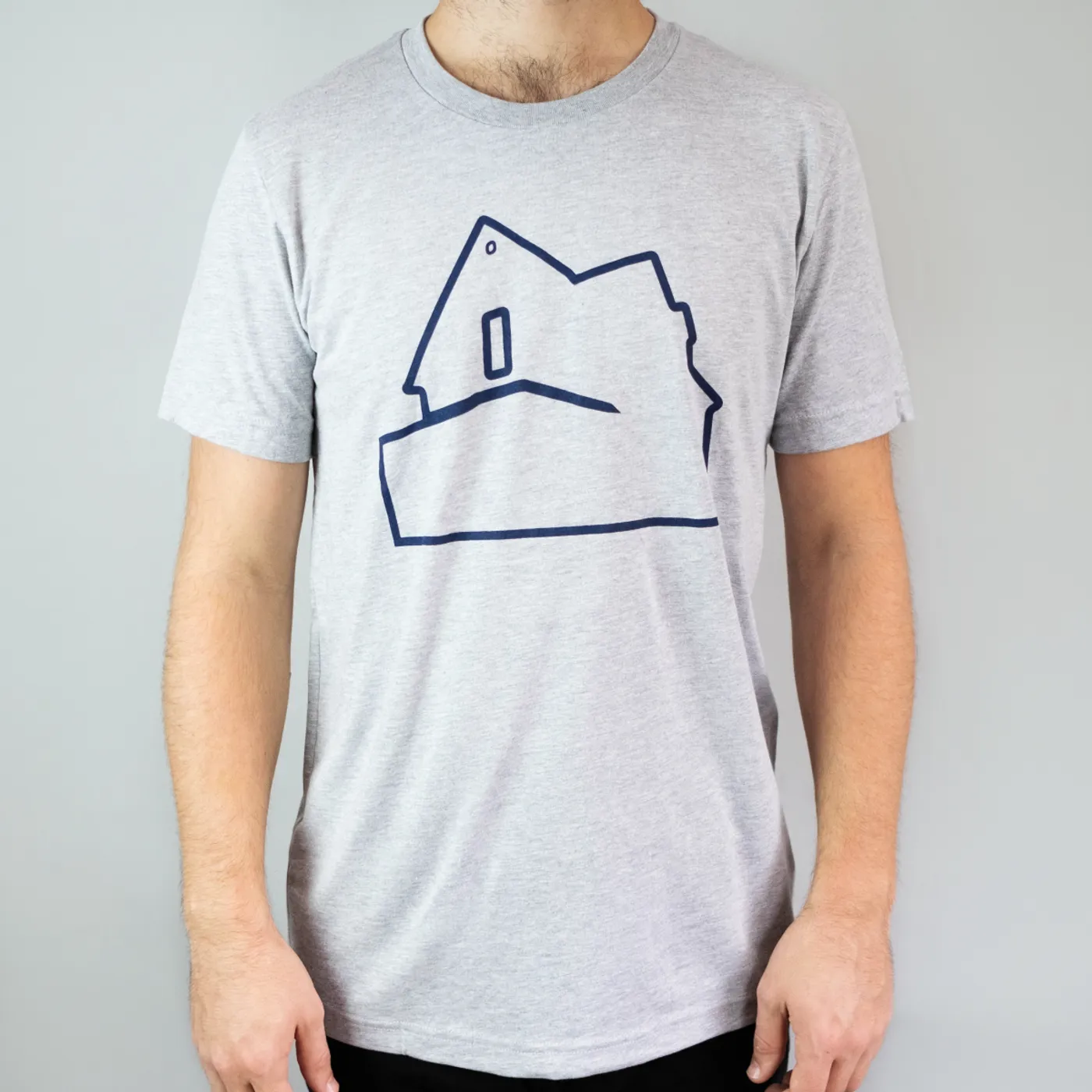 American Football Silhouette T-Shirt (Gray)