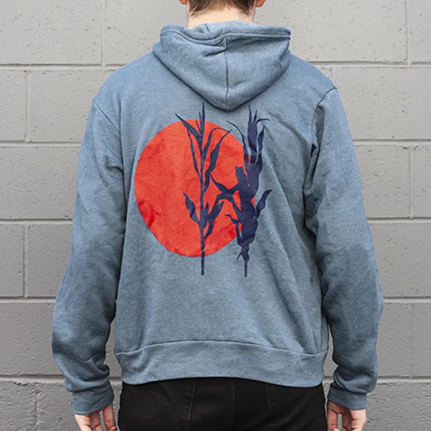 American Football Red Sun Zip-Up Sweatshirt