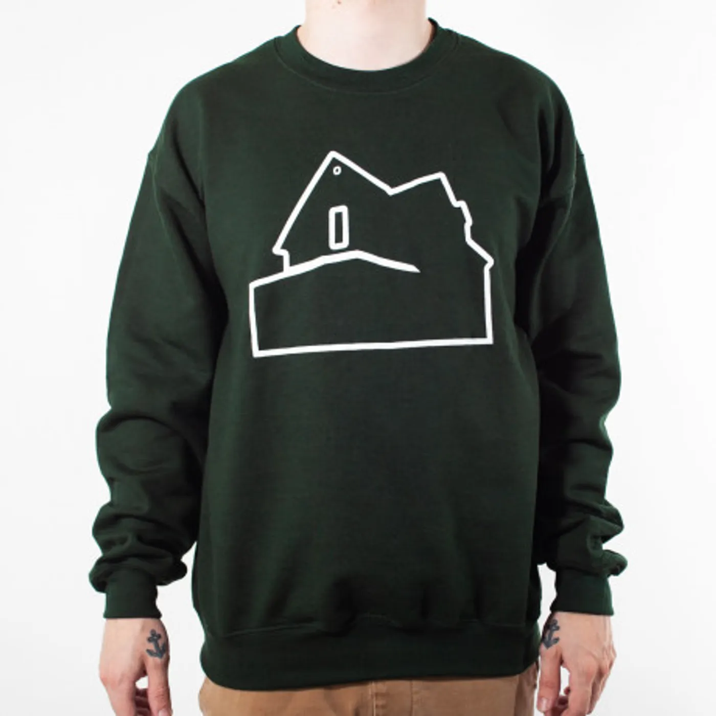 American Football Silhouette Crew Neck Sweatshirt