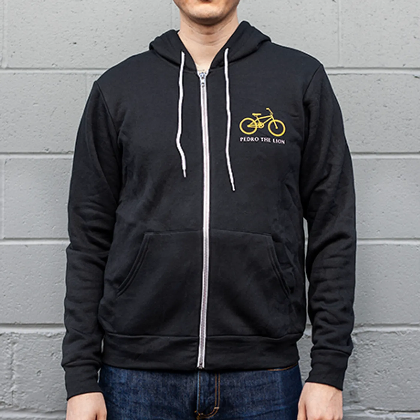 Pedro The Lion Yellow Bike Zip-Up Sweatshirt
