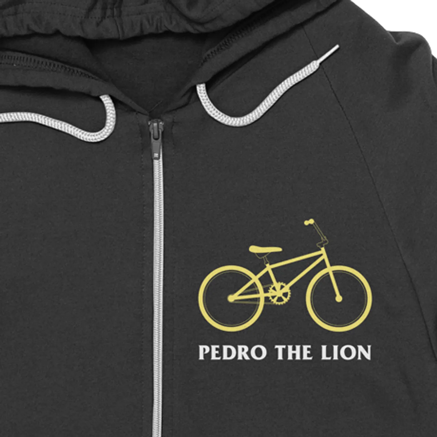 Pedro The Lion Yellow Bike Zip-Up Sweatshirt