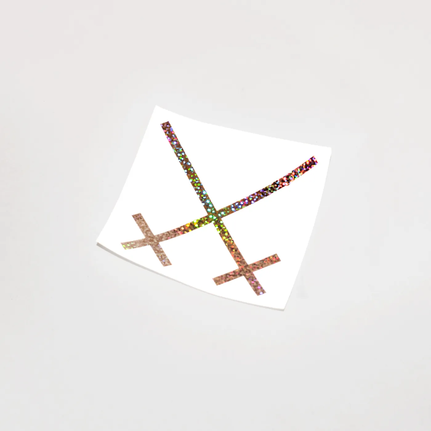 Xiu Xiu Die-Cut Logo Sticker (Holographic Sparkle Foil)