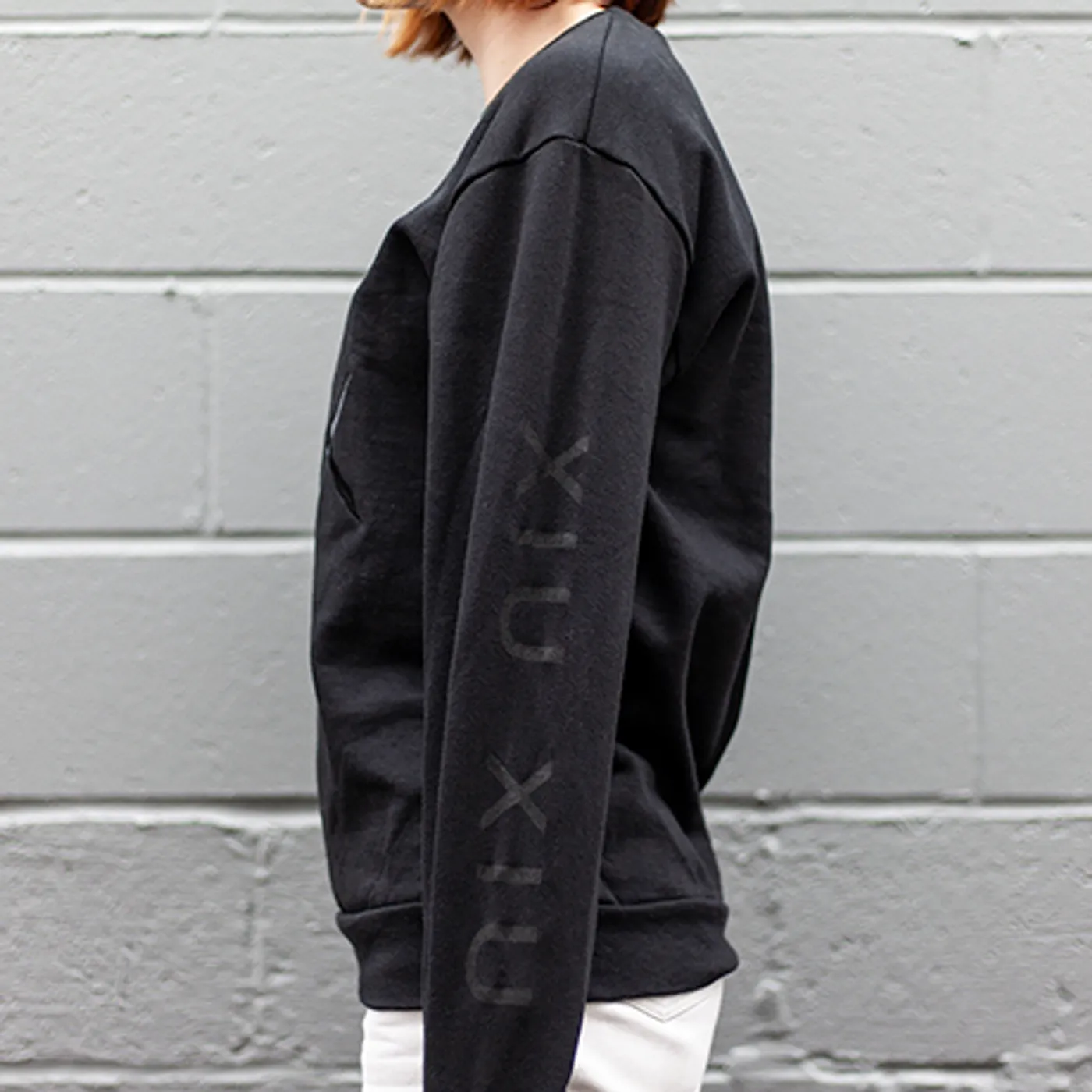 Xiu Xiu Embroidered Logo Crew Neck Sweatshirt