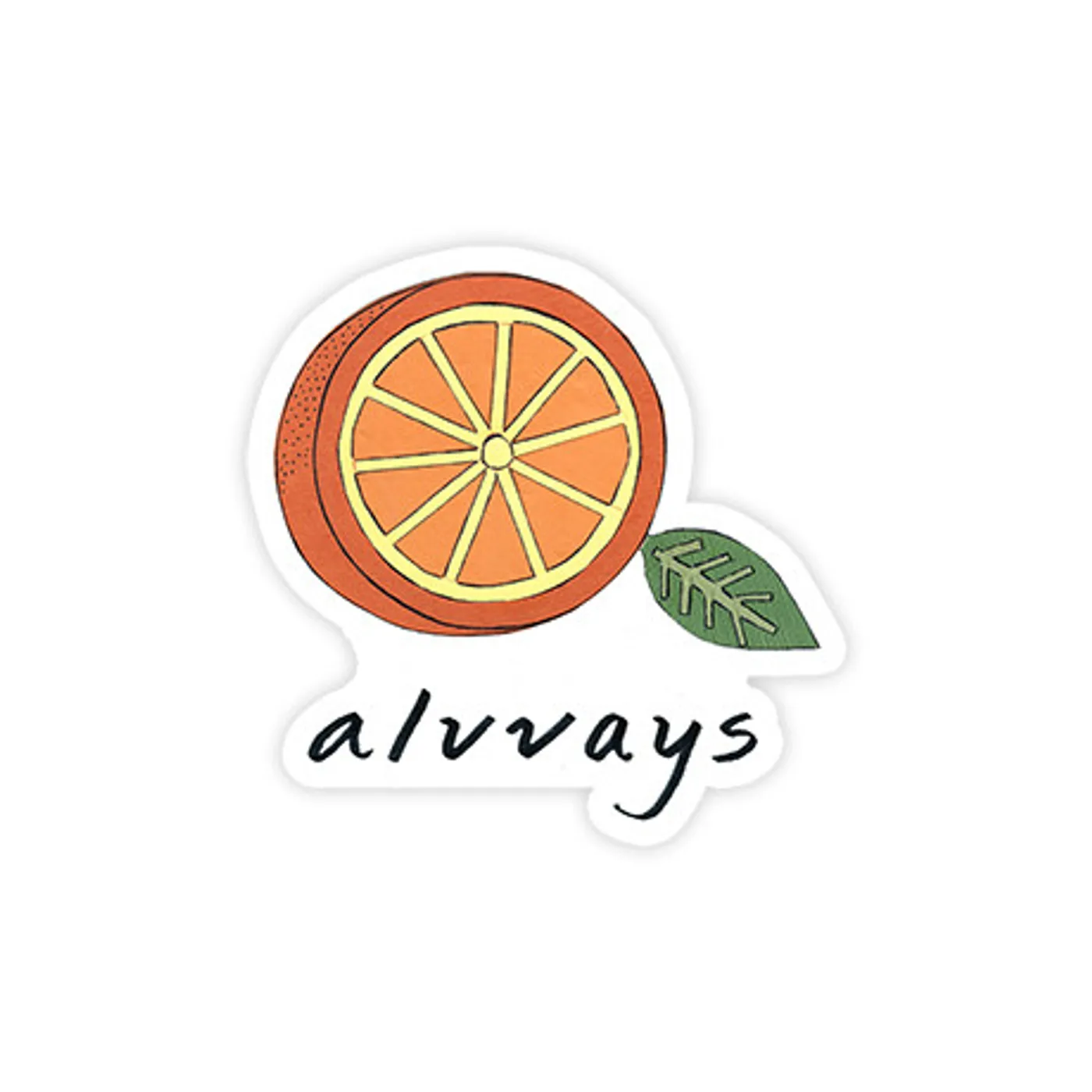 Alvvays Half Orange Sticker (Die-Cut)